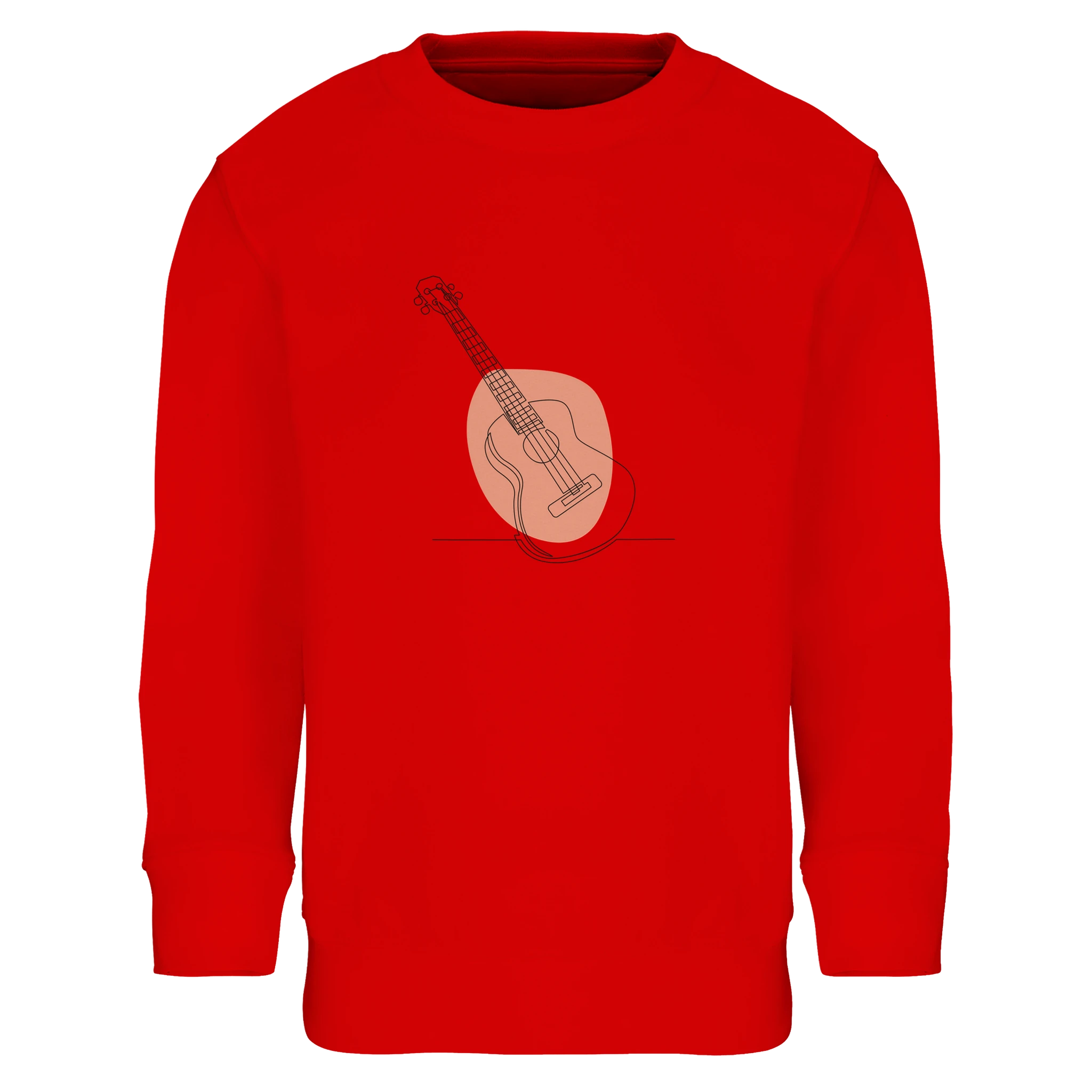Kids Sweatshirt · Acoustic Guitar (Bold) Bright Red - BM ink.