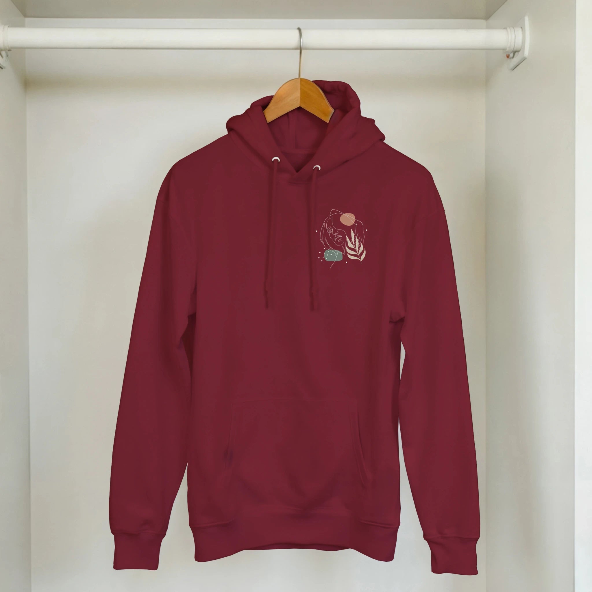 Soft Confidence · Adult Hoodie Subtle Garnet - BM ink.