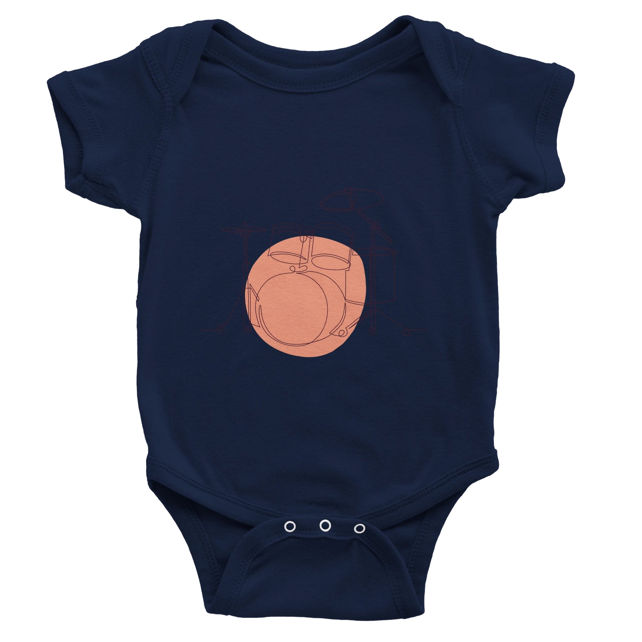 Baby Bodysuit · Drum Set (Bold) Navy - BM ink.
