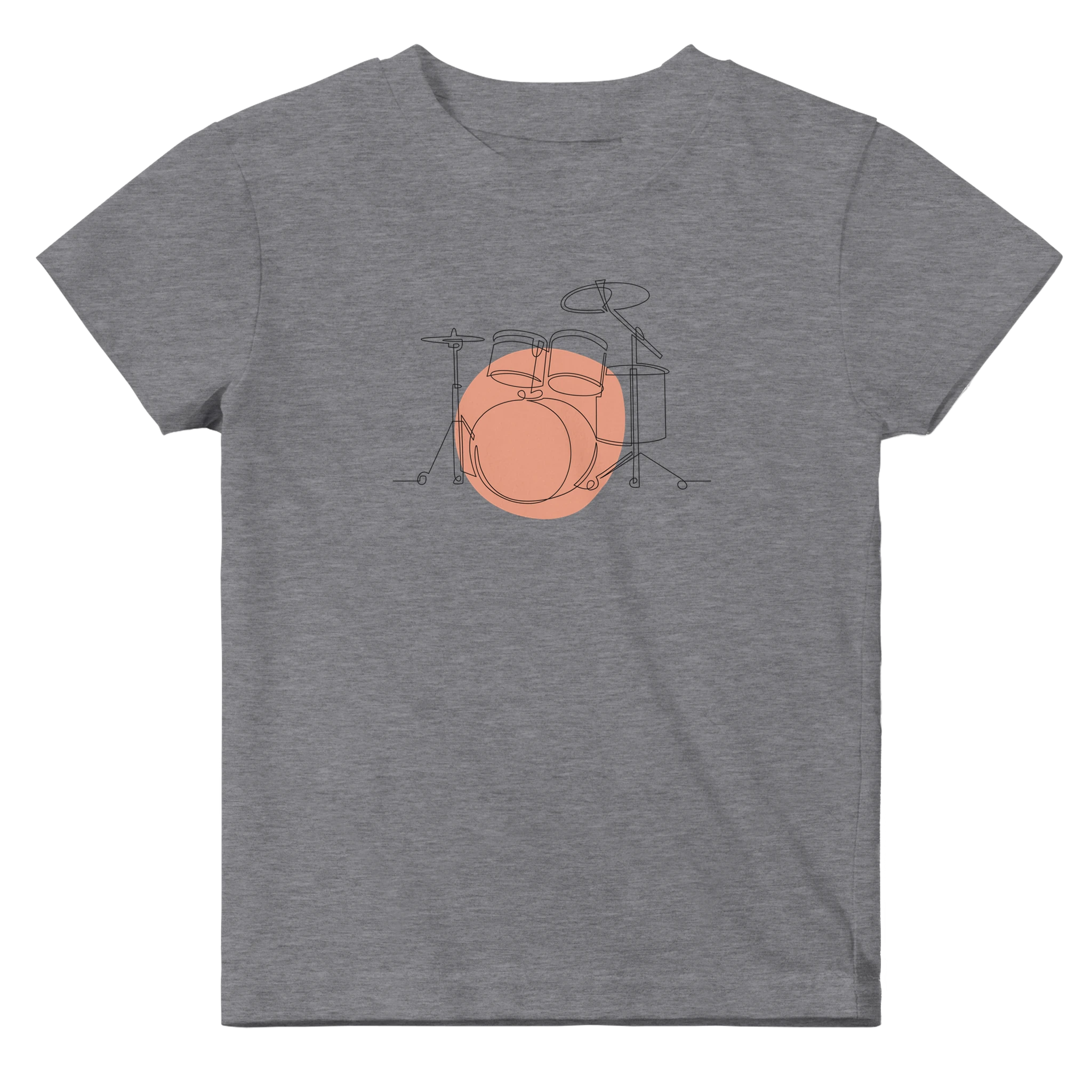 Baby T-Shirt · Drum Set (Bold) Heather Gray - BM ink.