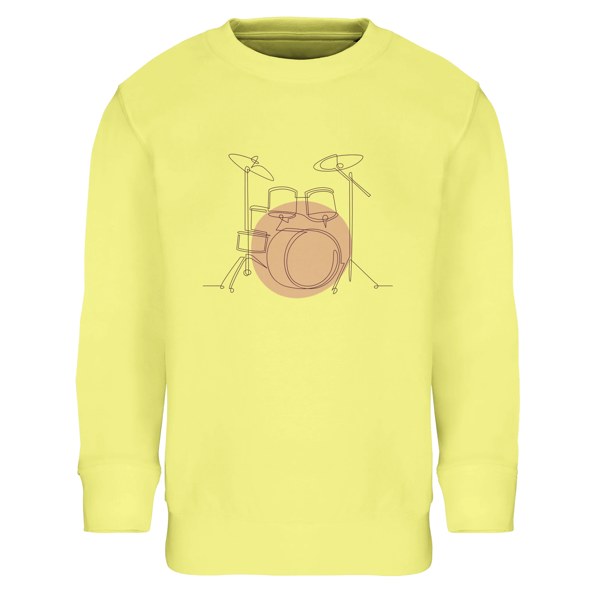 Kids Sweatshirt · Drum Set (Light) Light Yellow - BM ink.