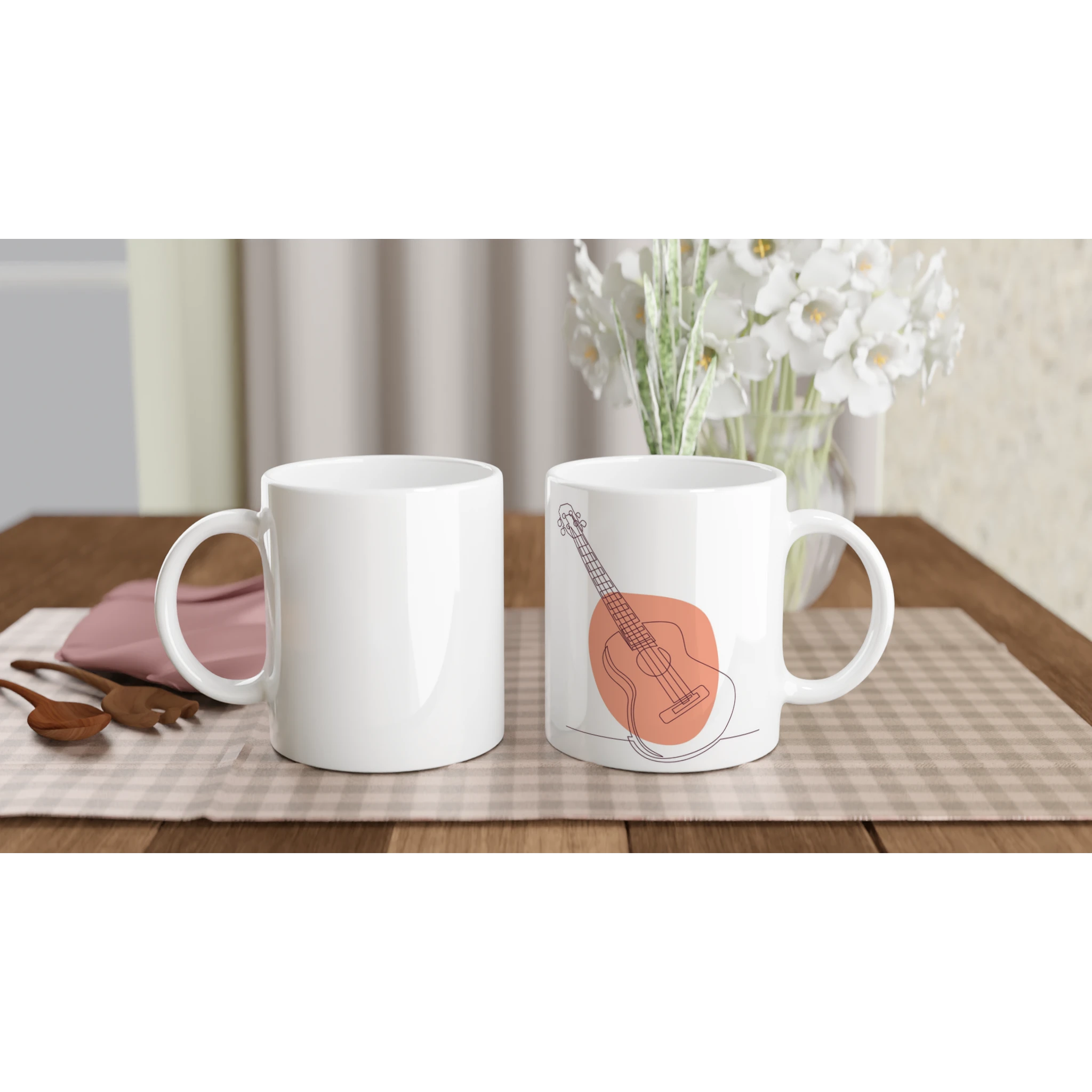 Ceramic Mug · Acoustic Guitars Ceramic White Bold Right - BM ink.