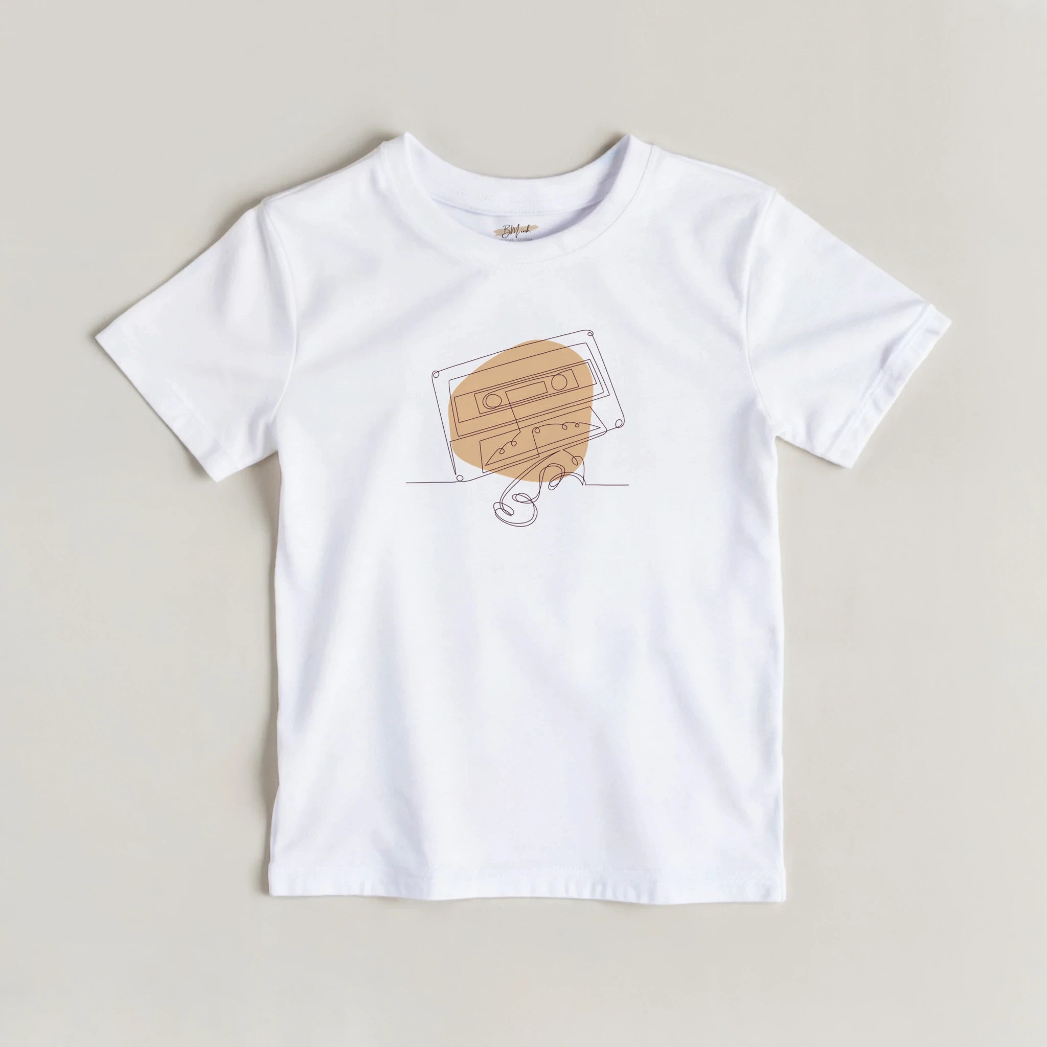 Kids T-Shirt · Audio Cassette Wrinkled Tape - BM ink.