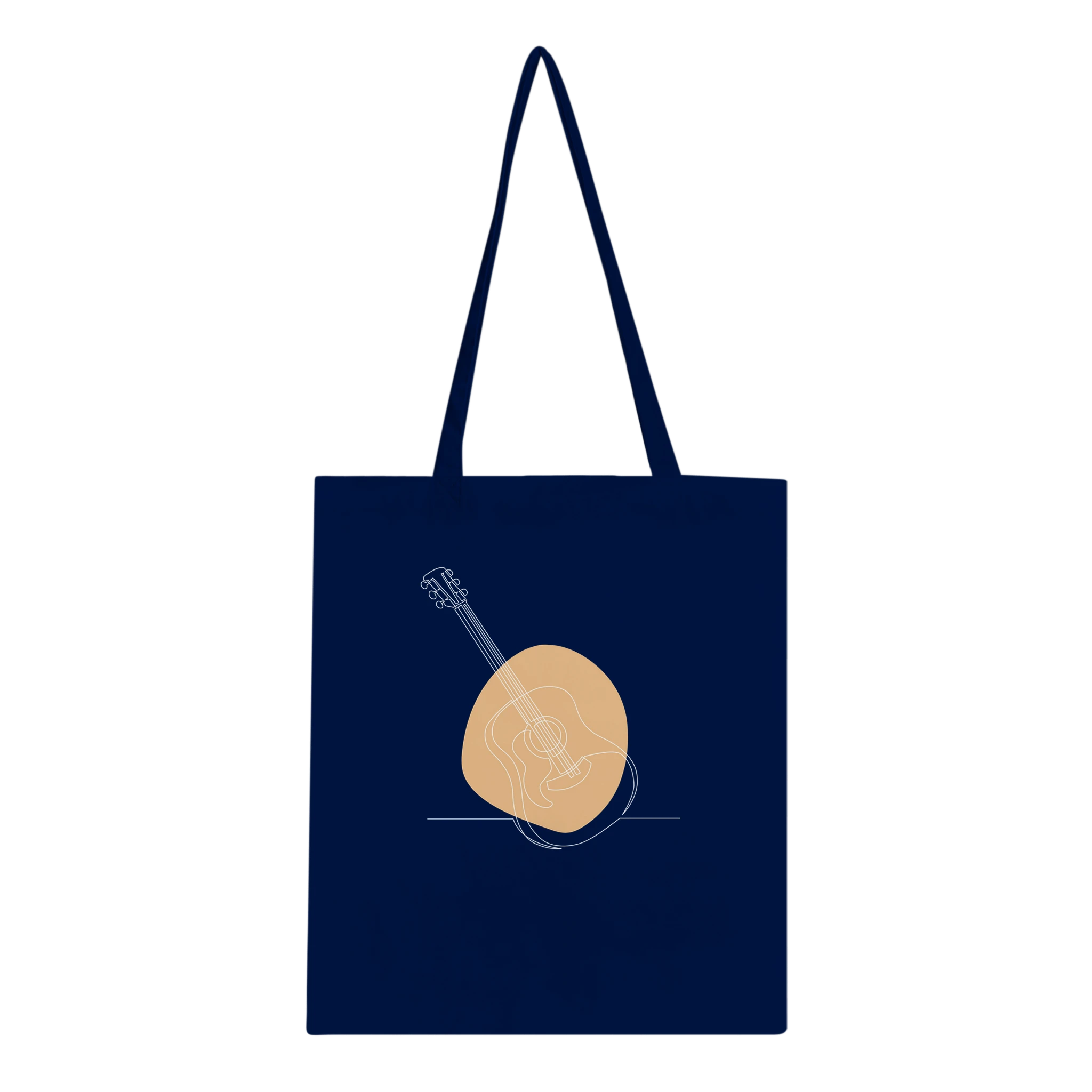 Tote Bag · Acoustic Guitar (Light) Navy - BM ink.