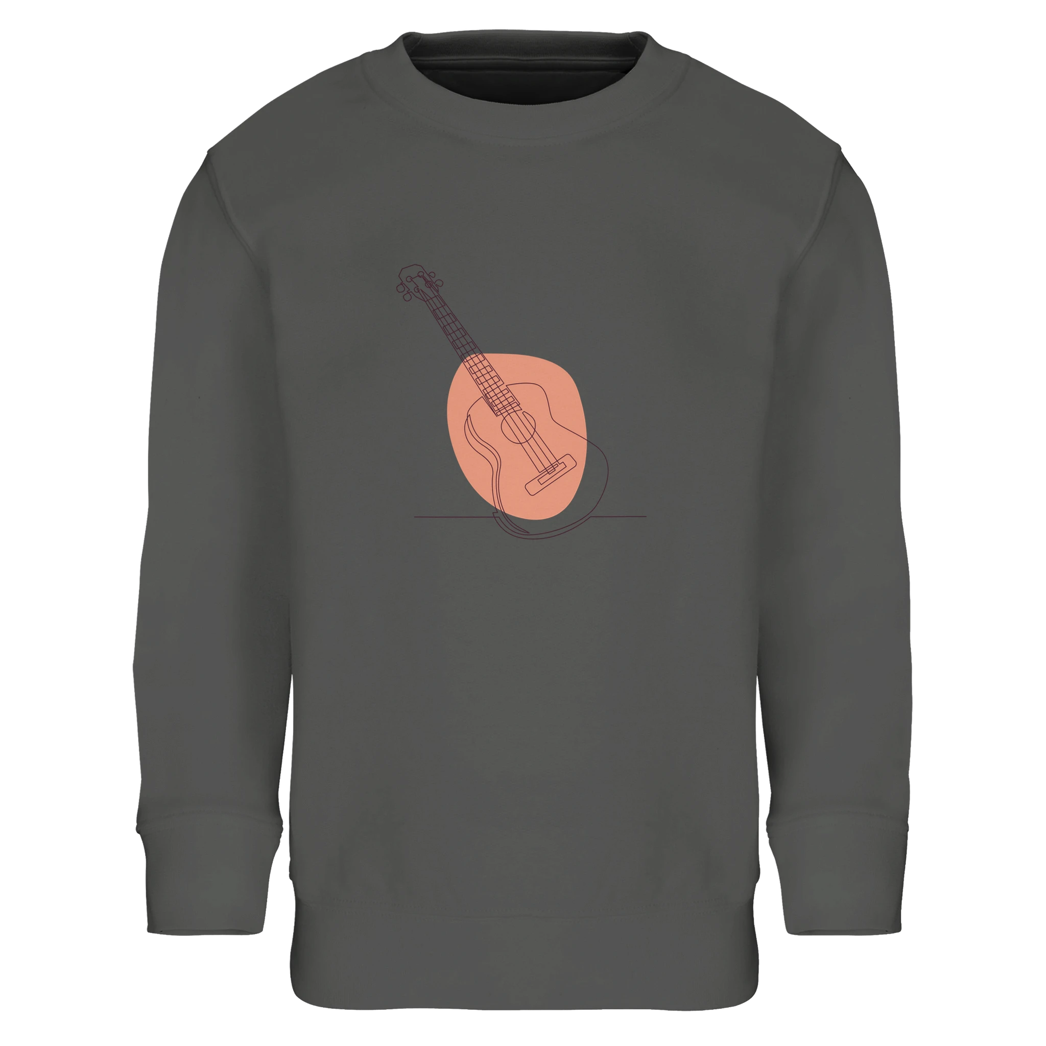 Kids Sweatshirt · Acoustic Guitar (Bold) Grey Melange - BM ink.