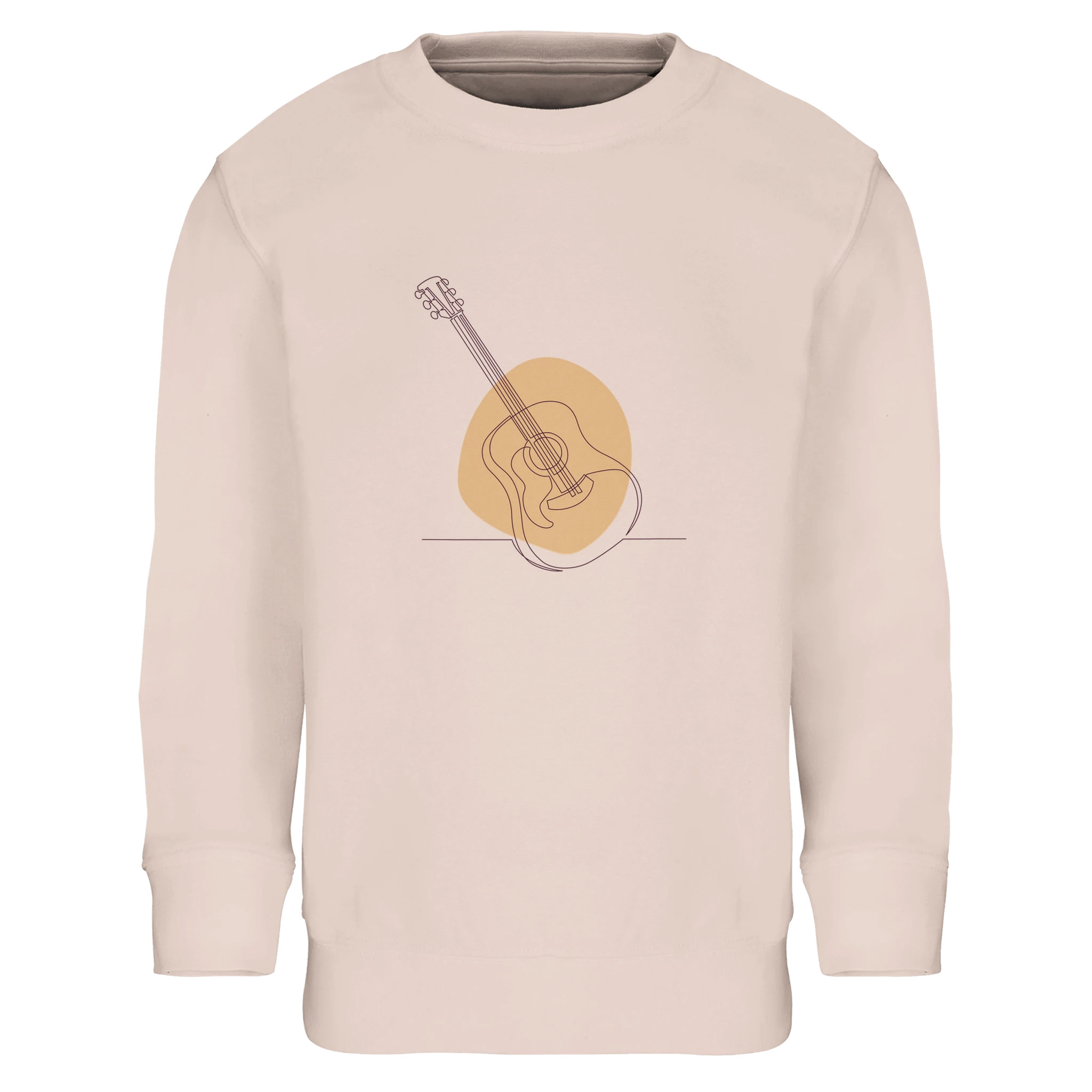 Kids Sweatshirt · Acoustic Guitar (Light) Creamy Pink - BM ink.
