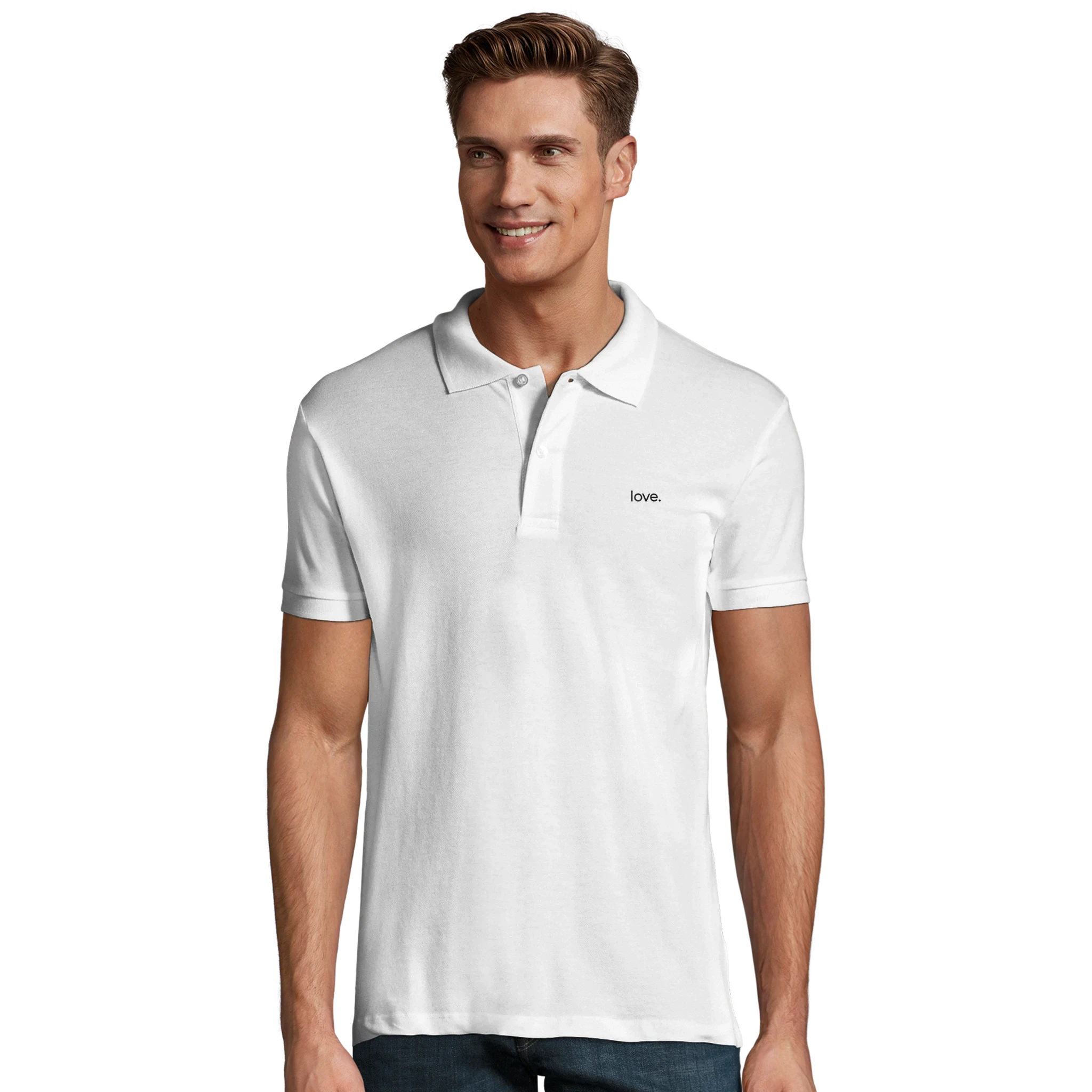 love. · Embroidered Men Polo Shirt - BM ink.