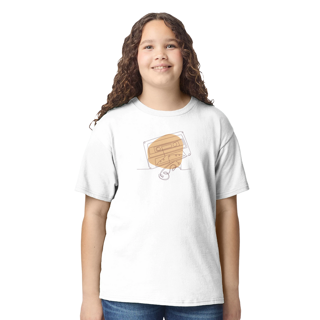 Kids T-Shirt · Audio Cassette Wrinkled Tape - BM ink.