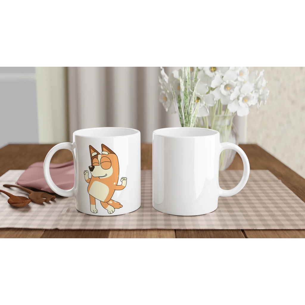 Ceramic Mug · Bluey's Mom Chilli Ceramic White Chilli Left - BM ink.