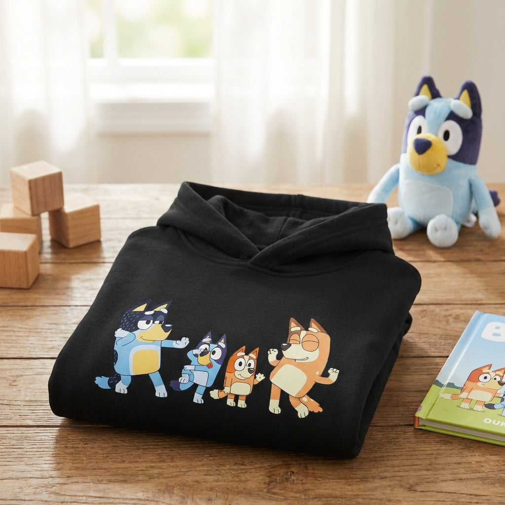 Kids Hoodie · Bluey The Heelers Black - BM ink.