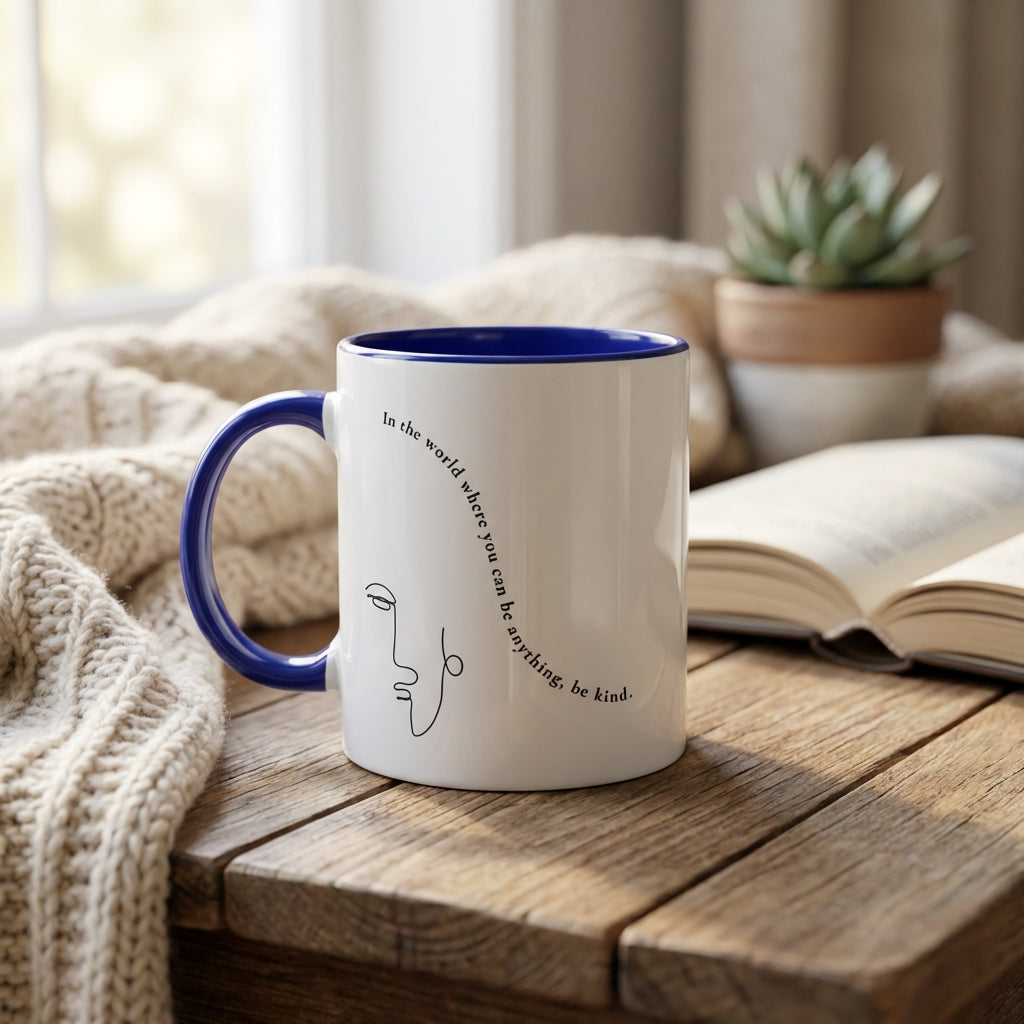 Choose Kindness · Ceramic Mug Ceramic Blue Left - BM ink.