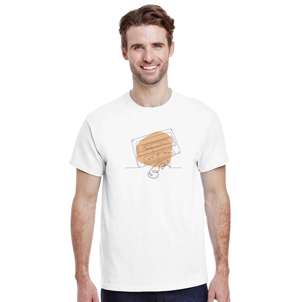 Adult T-Shirt · Audio Cassette Wrinkled Tape - BM ink.