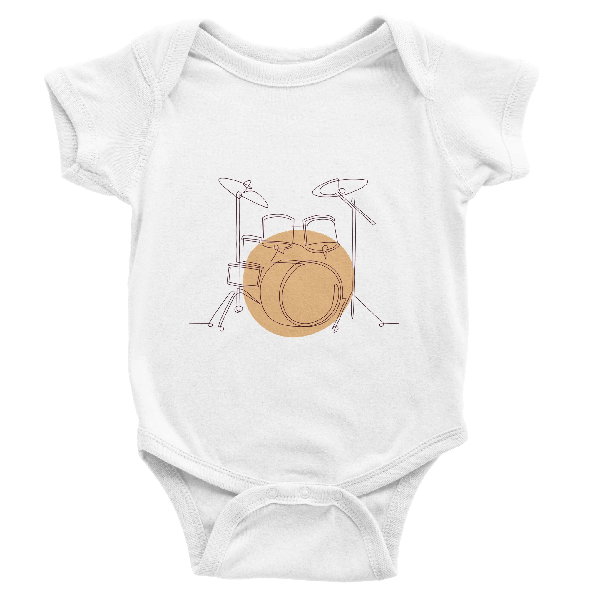 Baby Bodysuit · Drum Set (Light) White - BM ink.