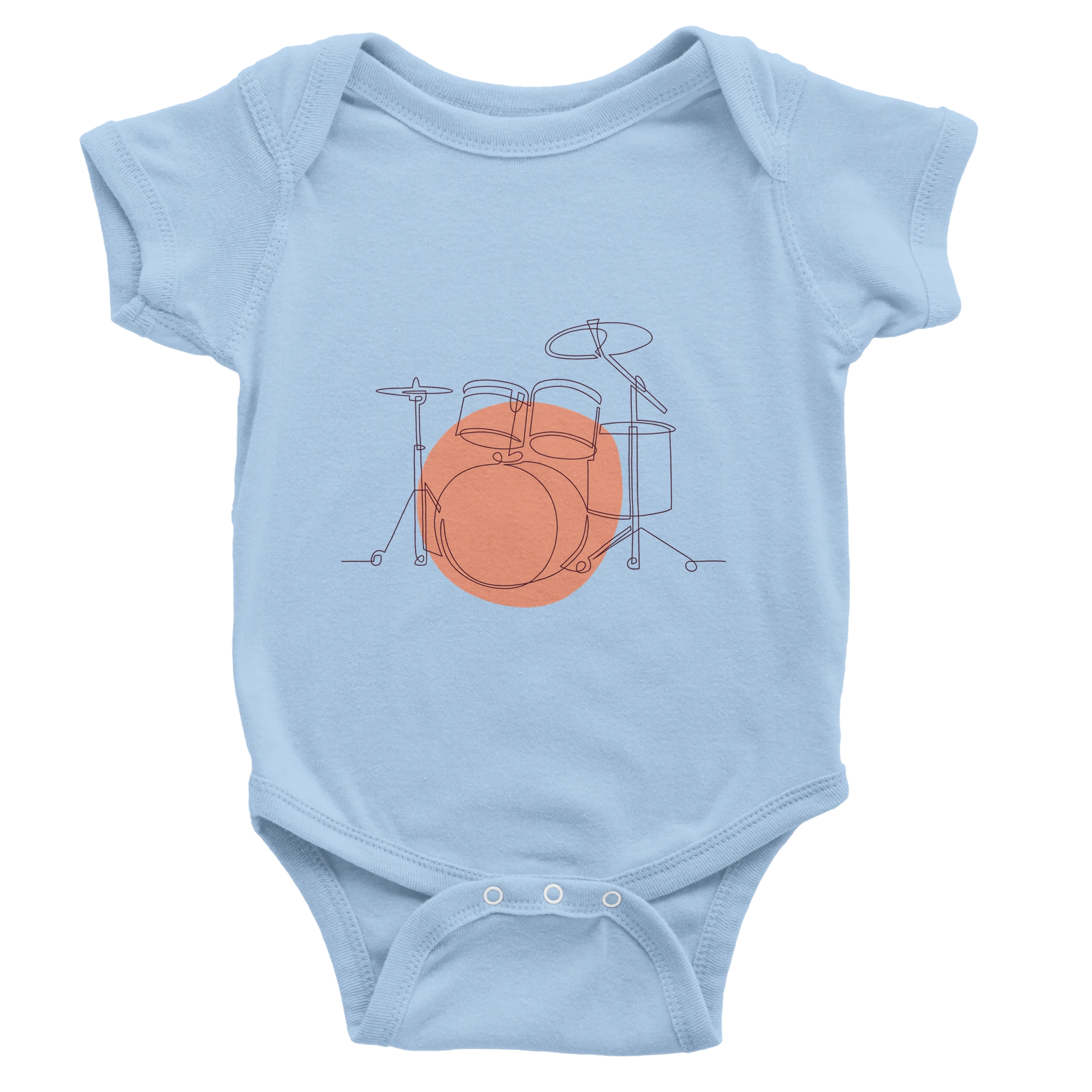 Baby Bodysuit · Drum Set (Bold) Baby Blue - BM ink.