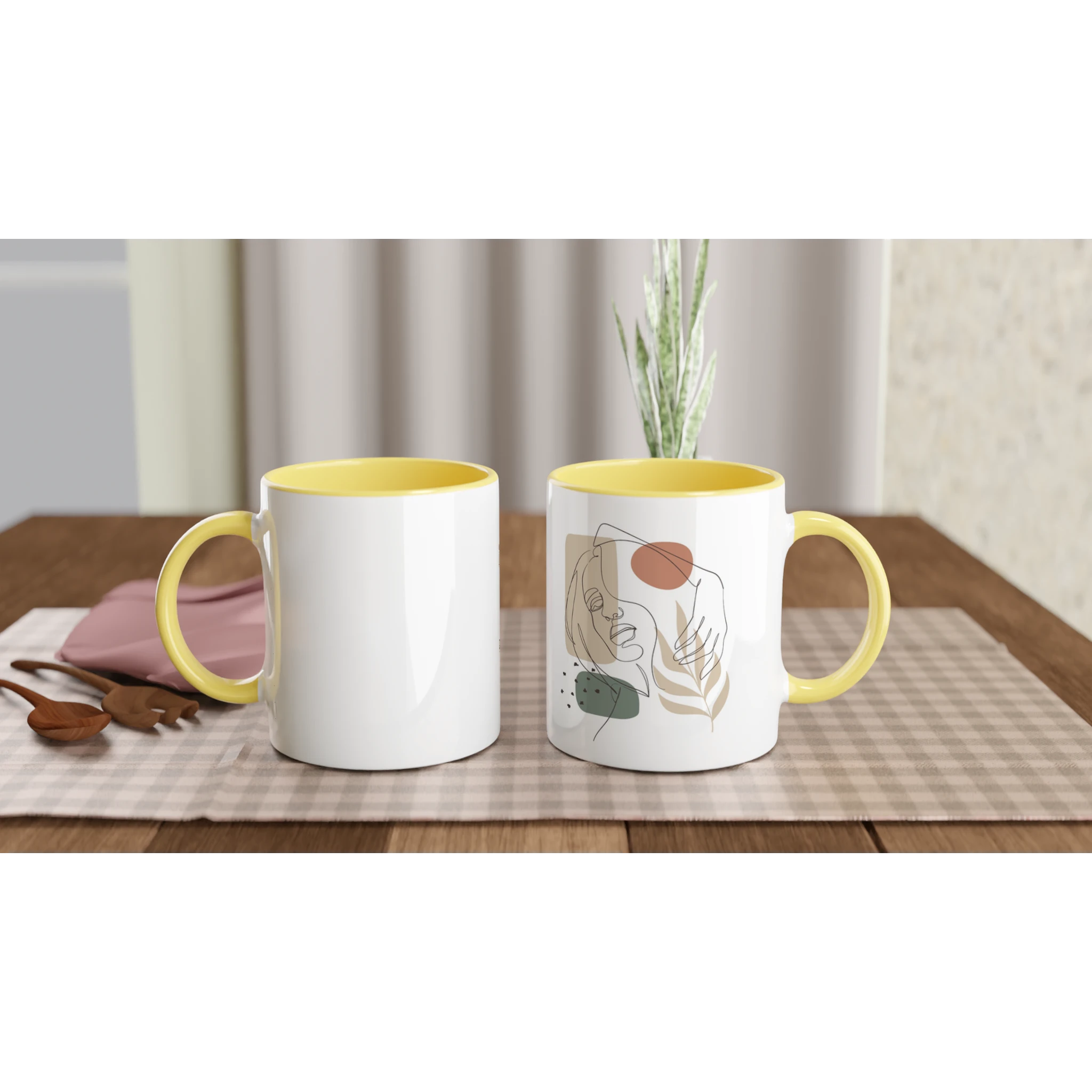 Soft Confidence · Ceramic Mug Ceramic Yellow Right - BM ink.