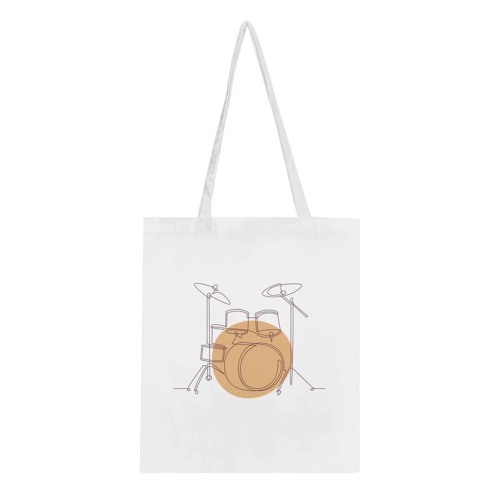 Tote Bag · Drum Set (Light) White - BM ink.