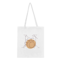 Tote Bag · Drum Set (Light) White - BM ink.