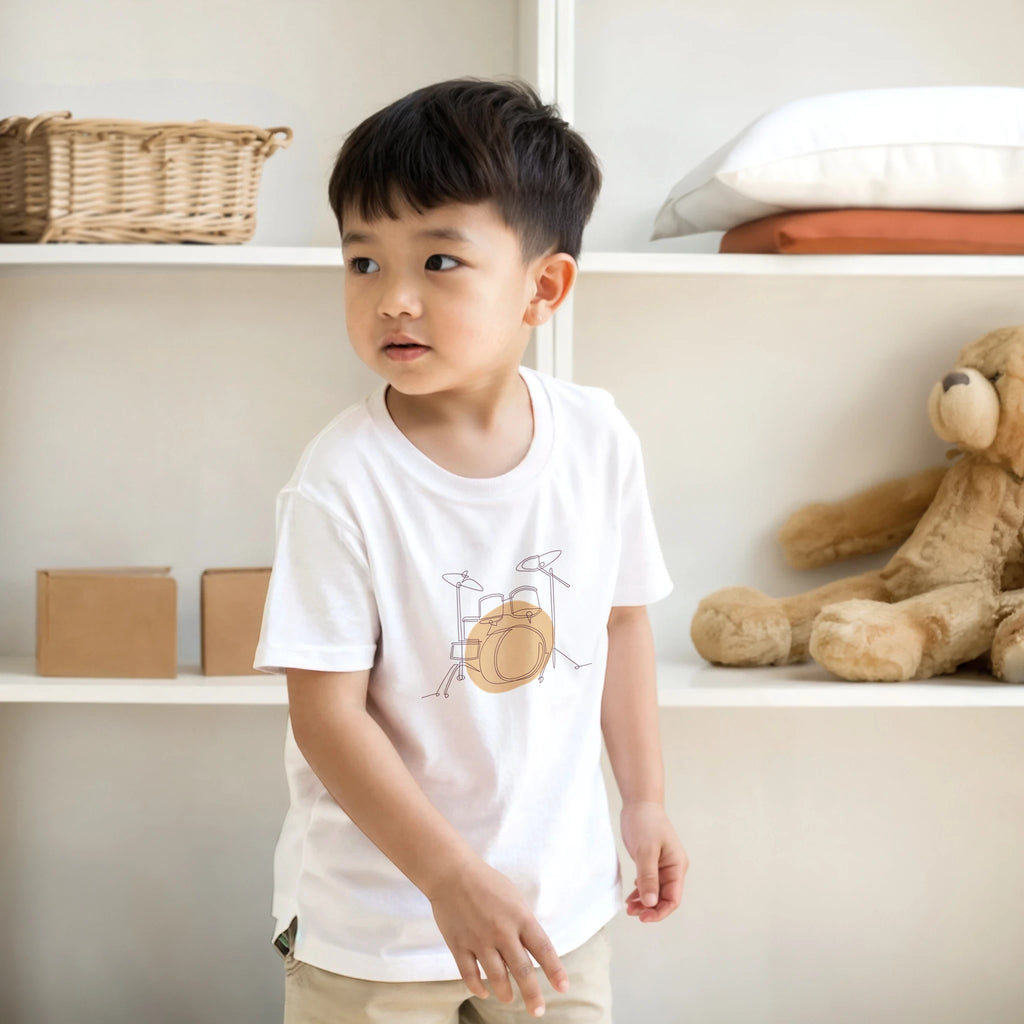 Kids T-Shirt · Drum Set (Light) - BM ink.