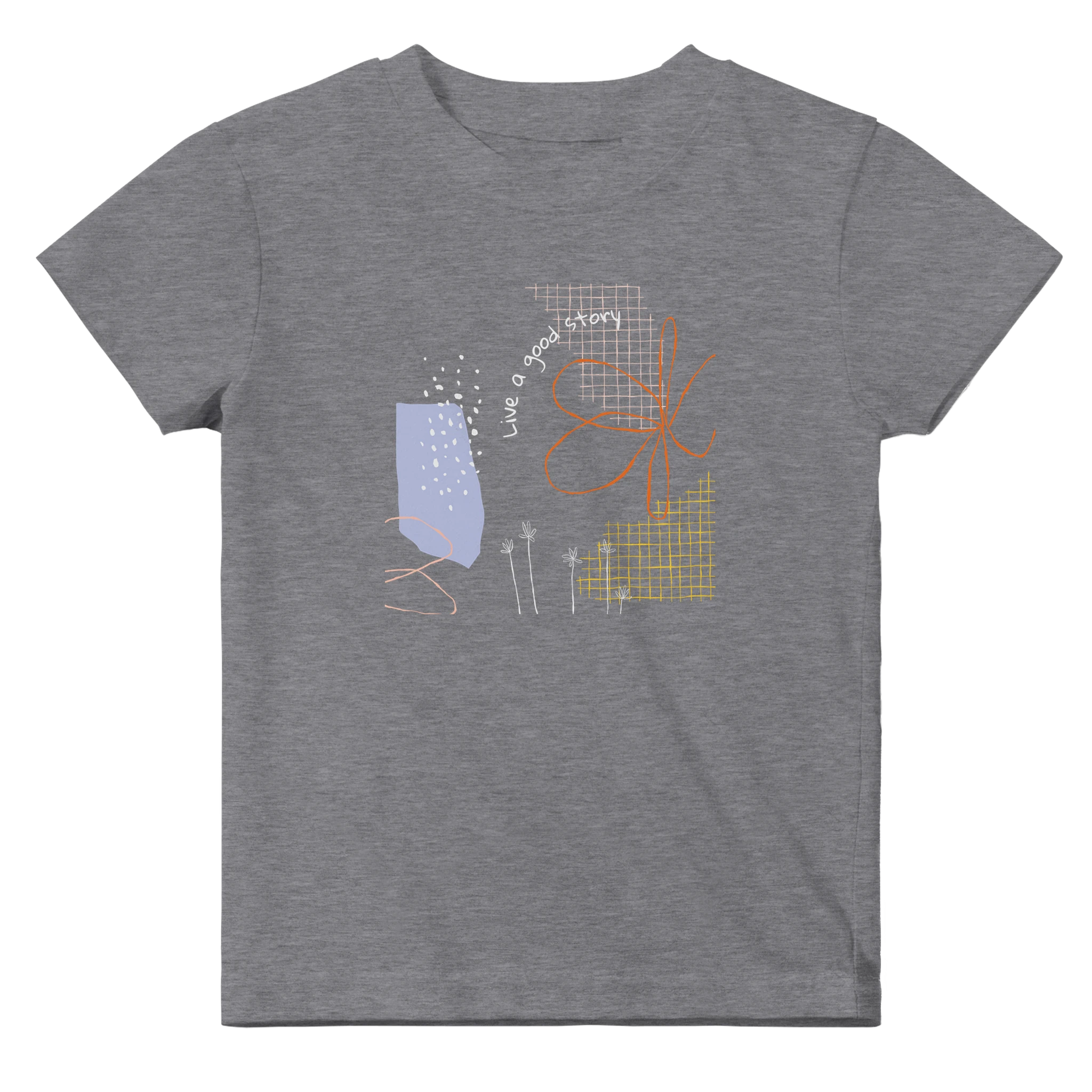 Baby T-shirt · Live a Good Story Heather Gray - BM ink.