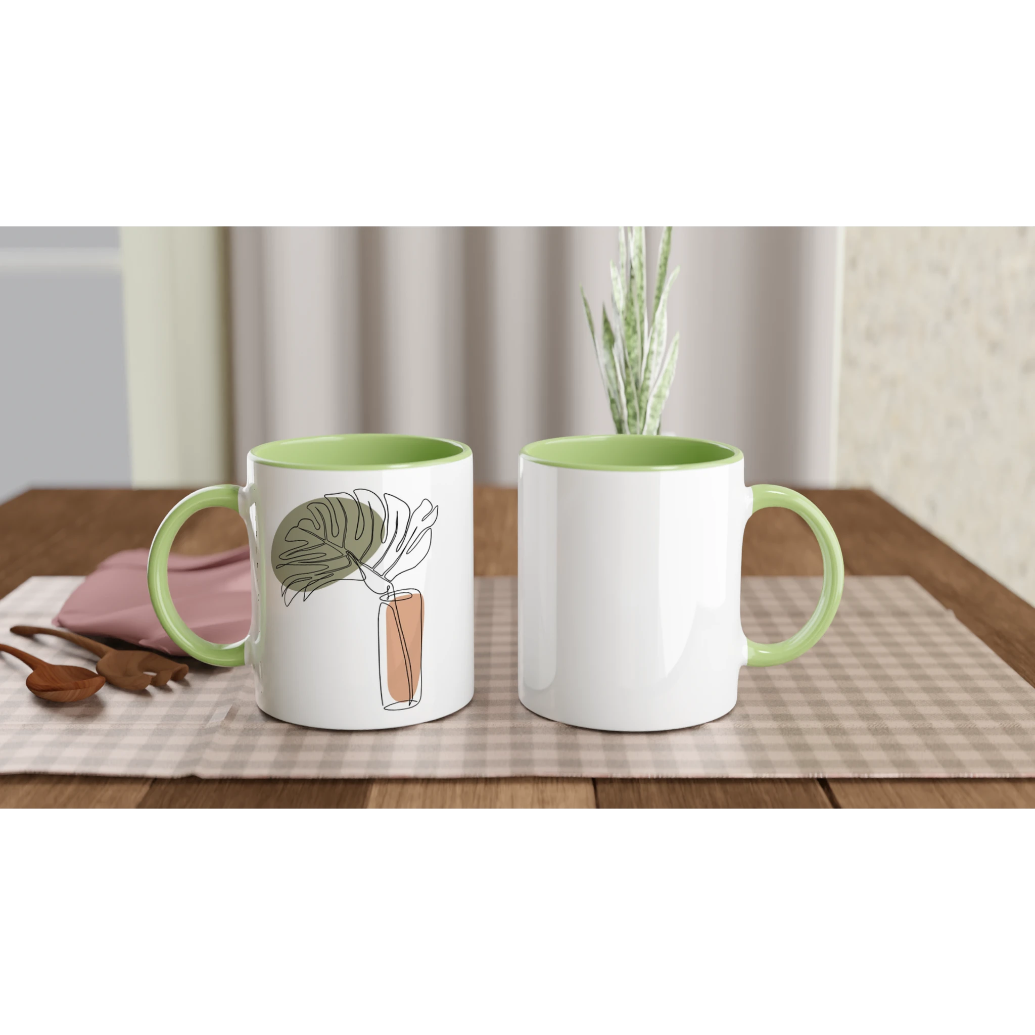Calm Living · Ceramic Mug Ceramic Green Left - BM ink.