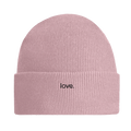 love. · Embroidered Beanie Dusky Pink - BM ink.