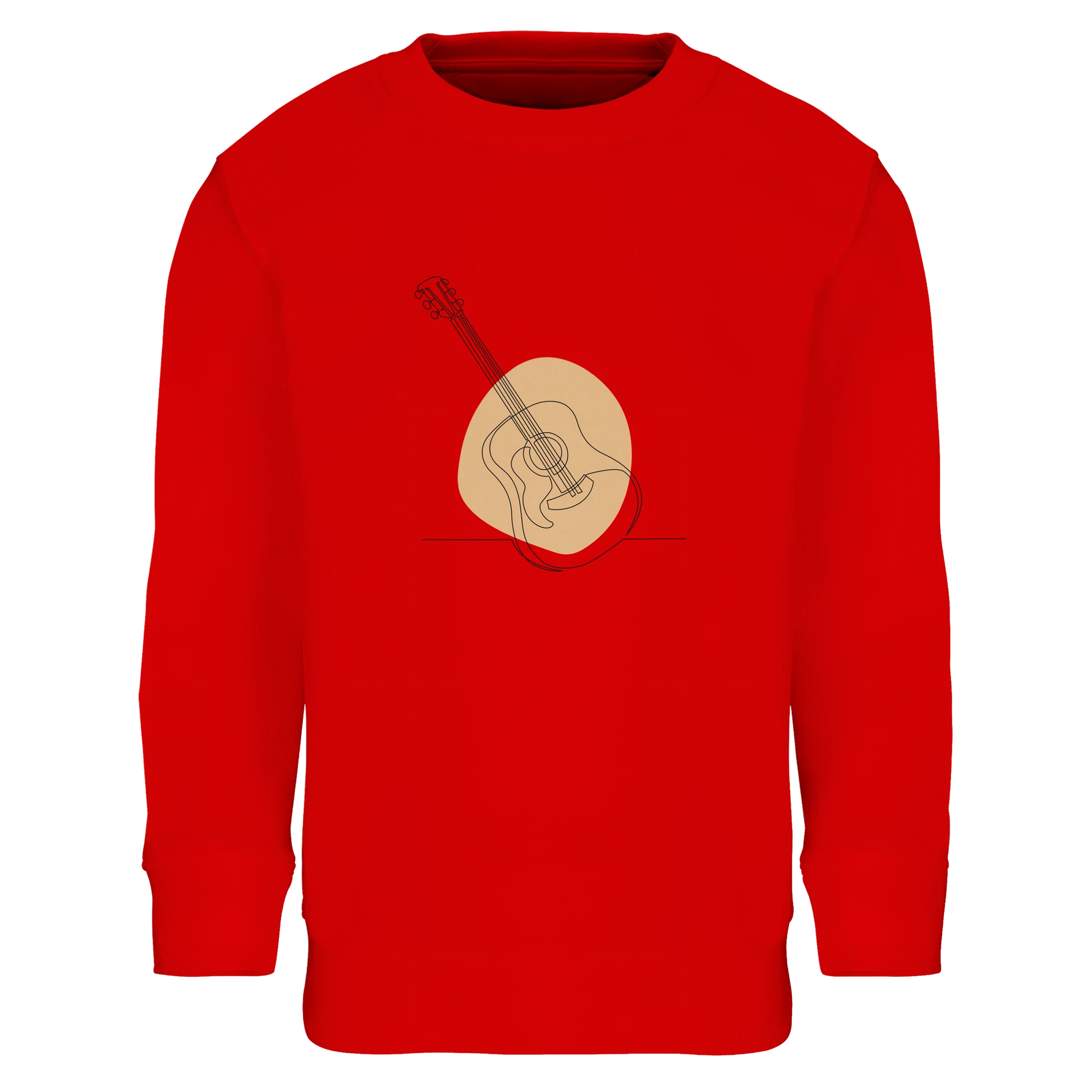 Kids Sweatshirt · Acoustic Guitar (Light) Bright Red - BM ink.