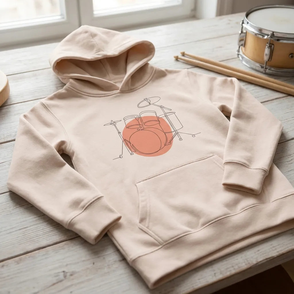 Kids Hoodie · Drum Set (Bold) - BM ink.