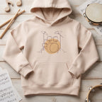 Kids Hoodie · Drum Set (Light) Creamy Pink - BM ink.