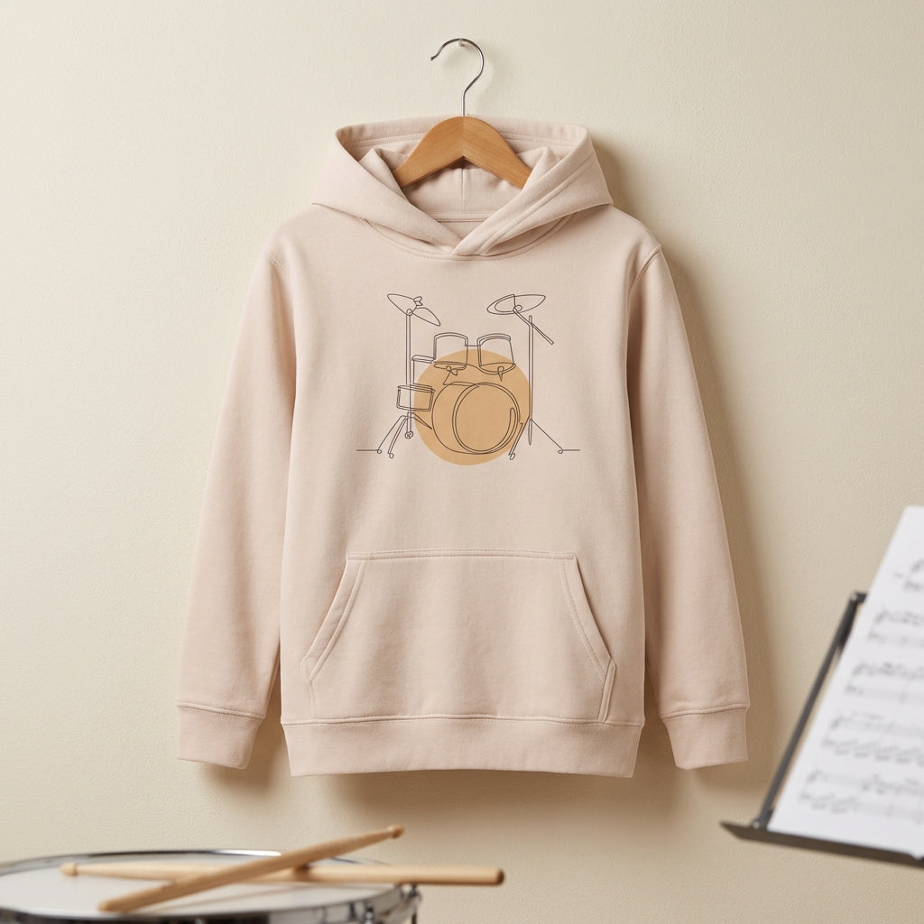Kids Hoodie · Drum Set (Light) - BM ink.