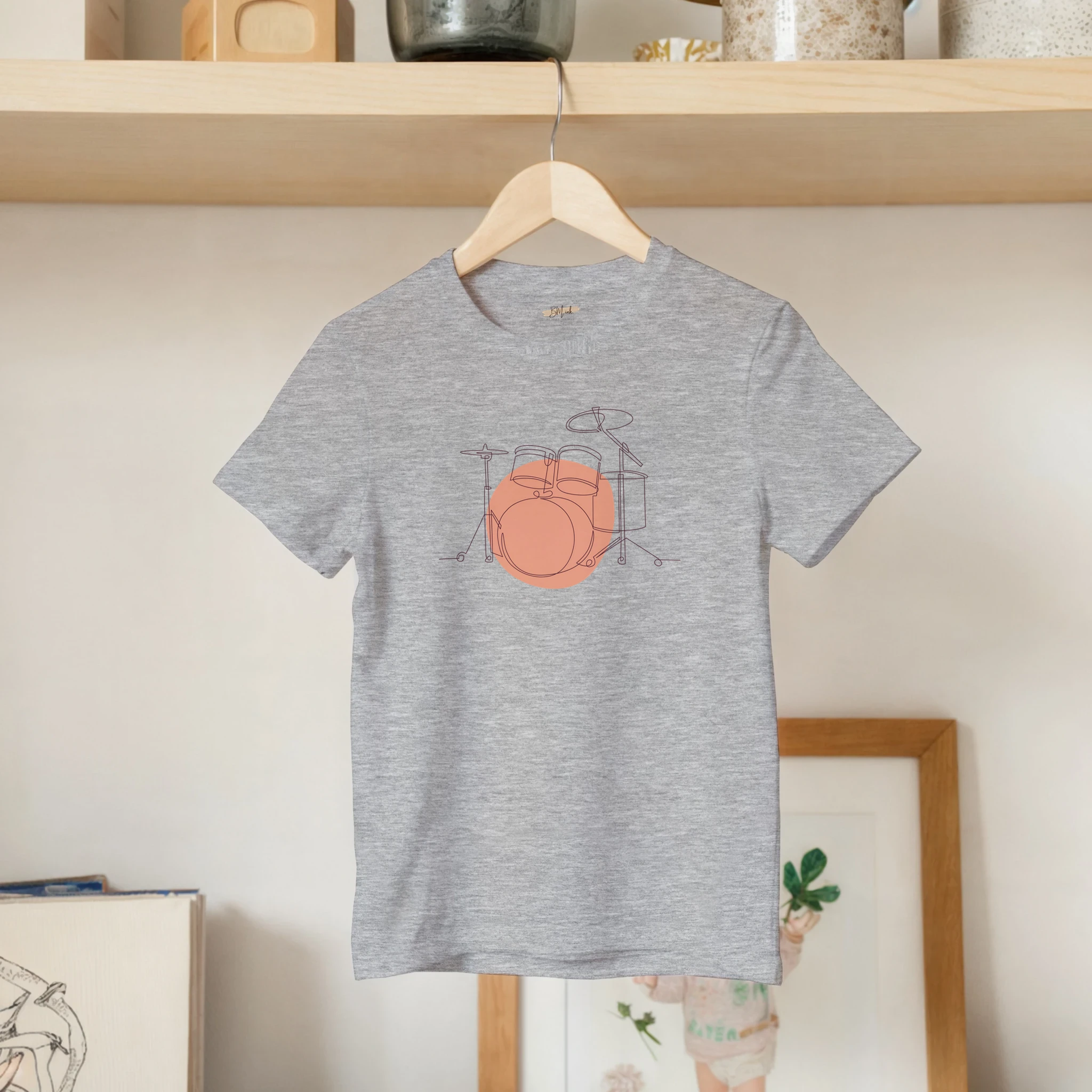 Kids T-Shirt · Drum Set (Bold) Sport Grey - BM ink.