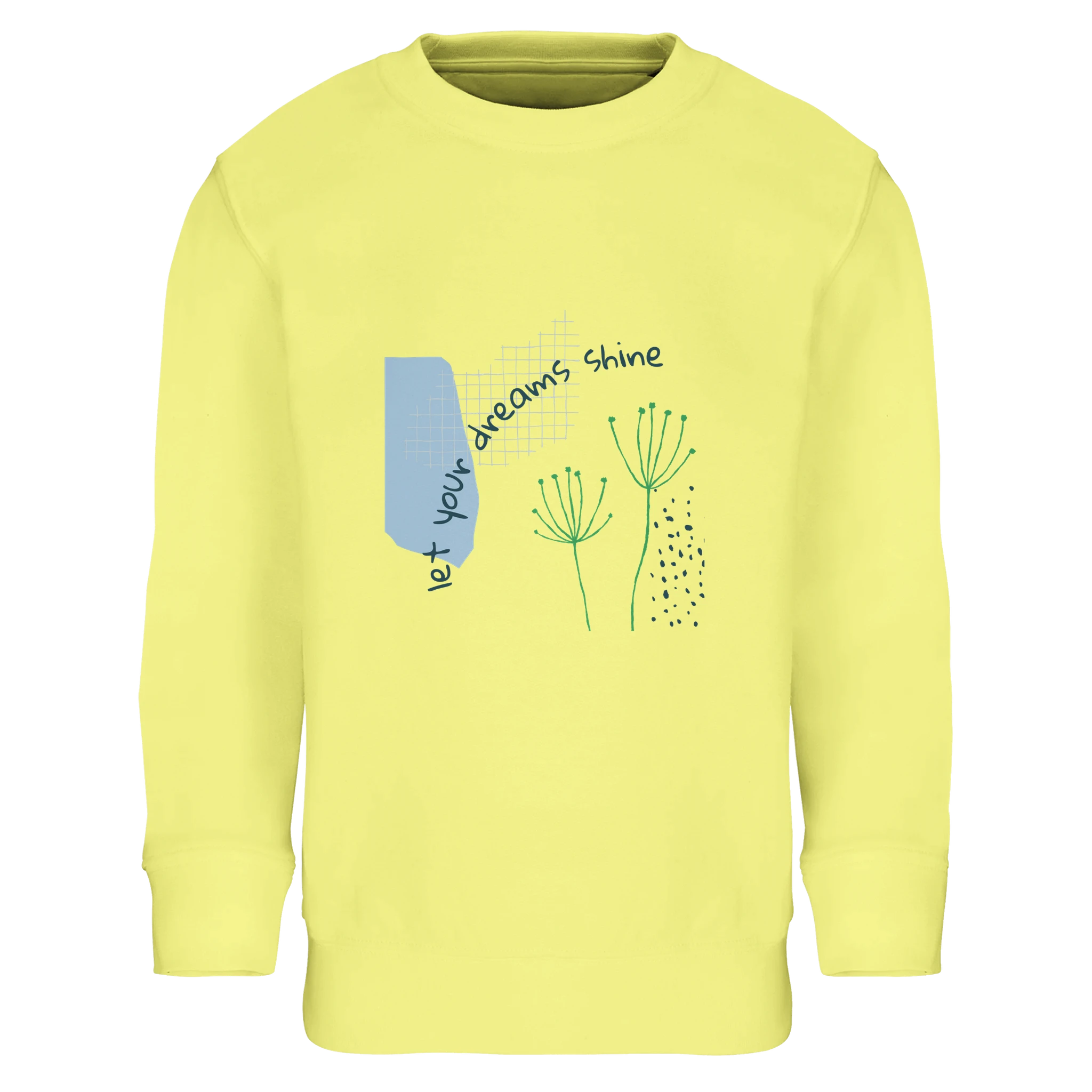 Kids Sweatshirt · Let Your Dreams Shine Light Yellow - BM ink.