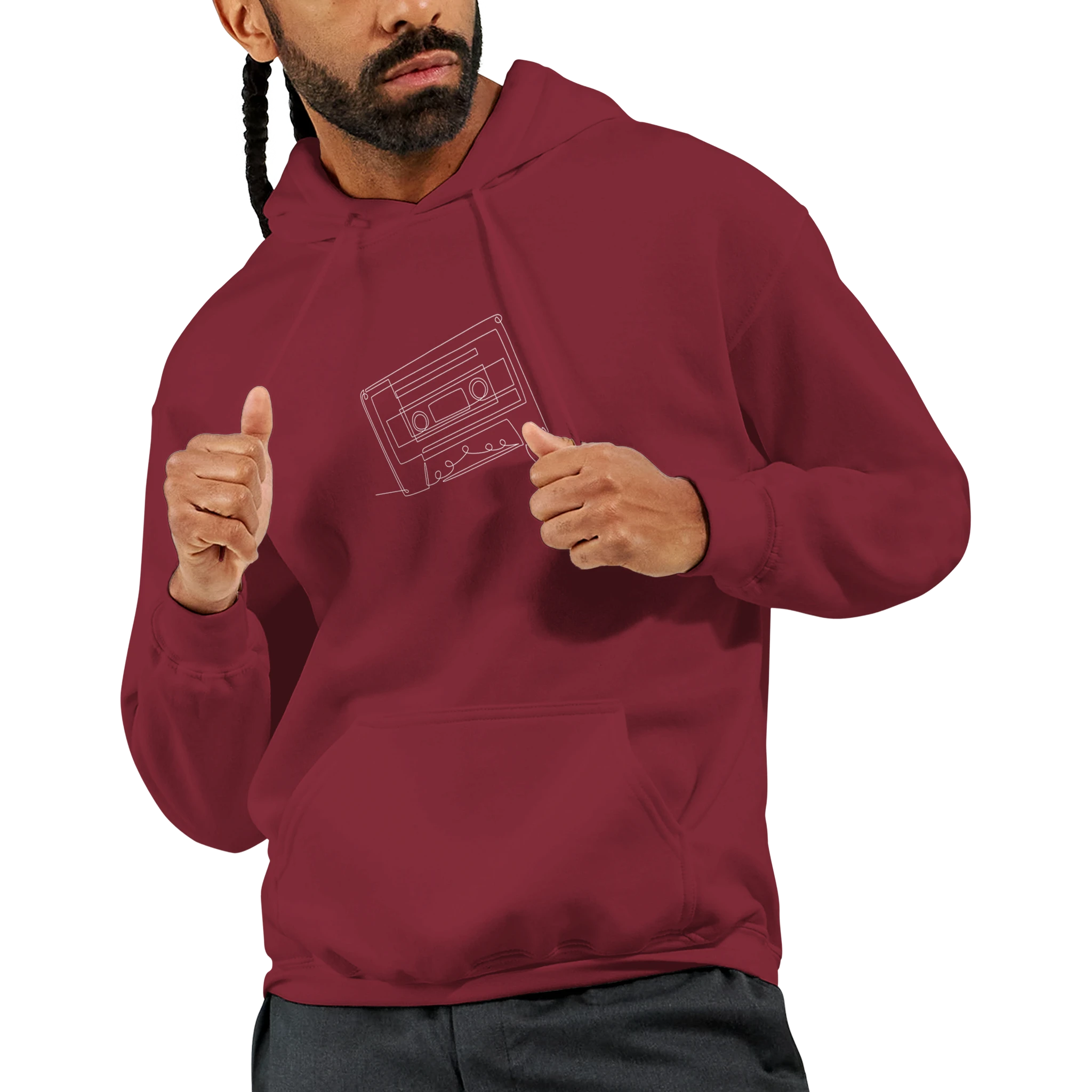 Analog Soul · Adult Hoodie Bold Garnet - BM ink.