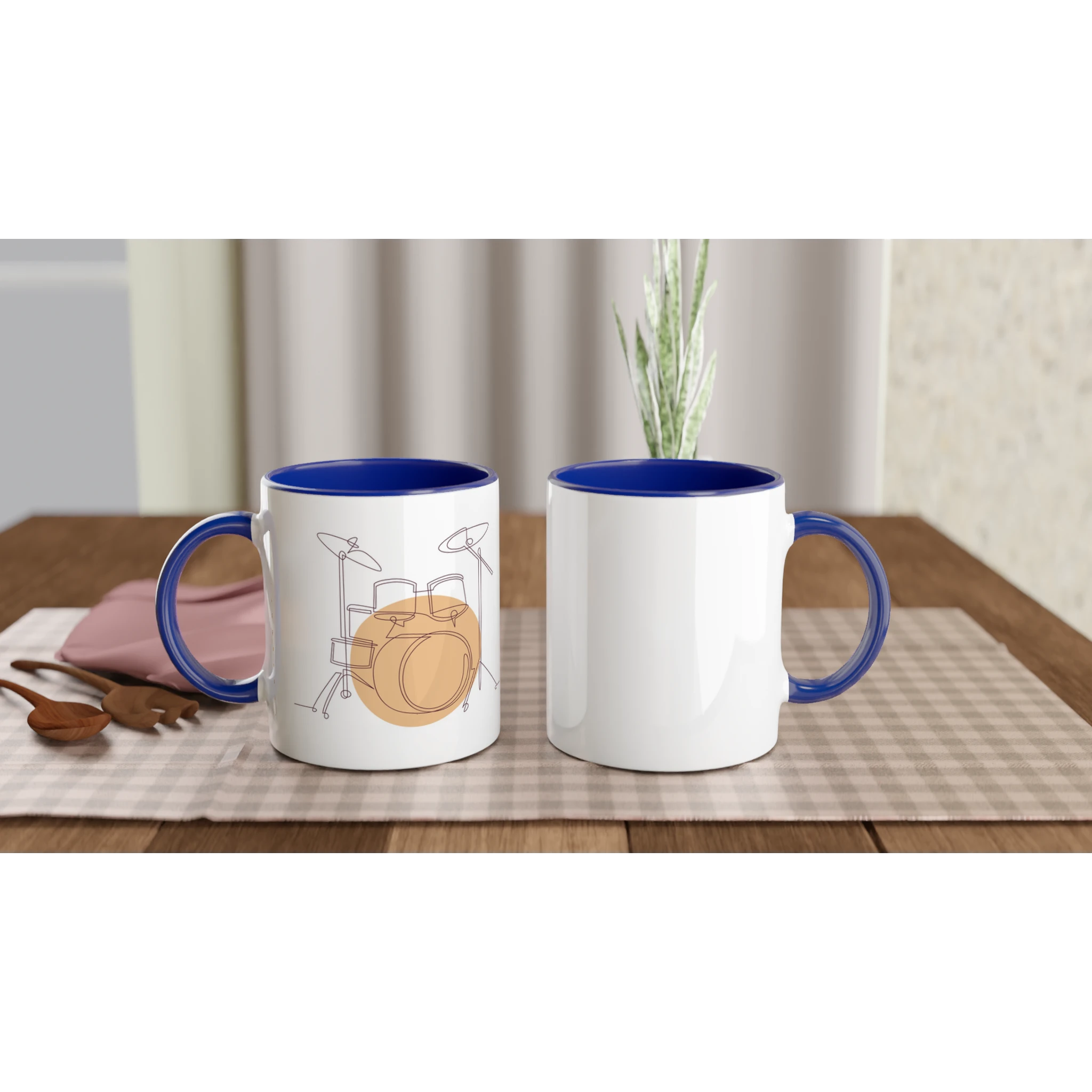 Ceramic Mug · Drum Sets Ceramic Blue Light Left - BM ink.