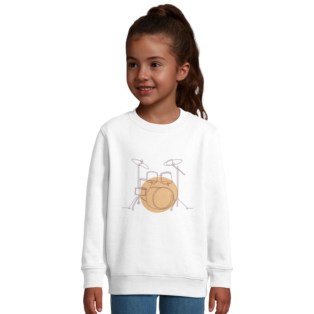 Kids Sweatshirt · Drum Set (Light) - BM ink.