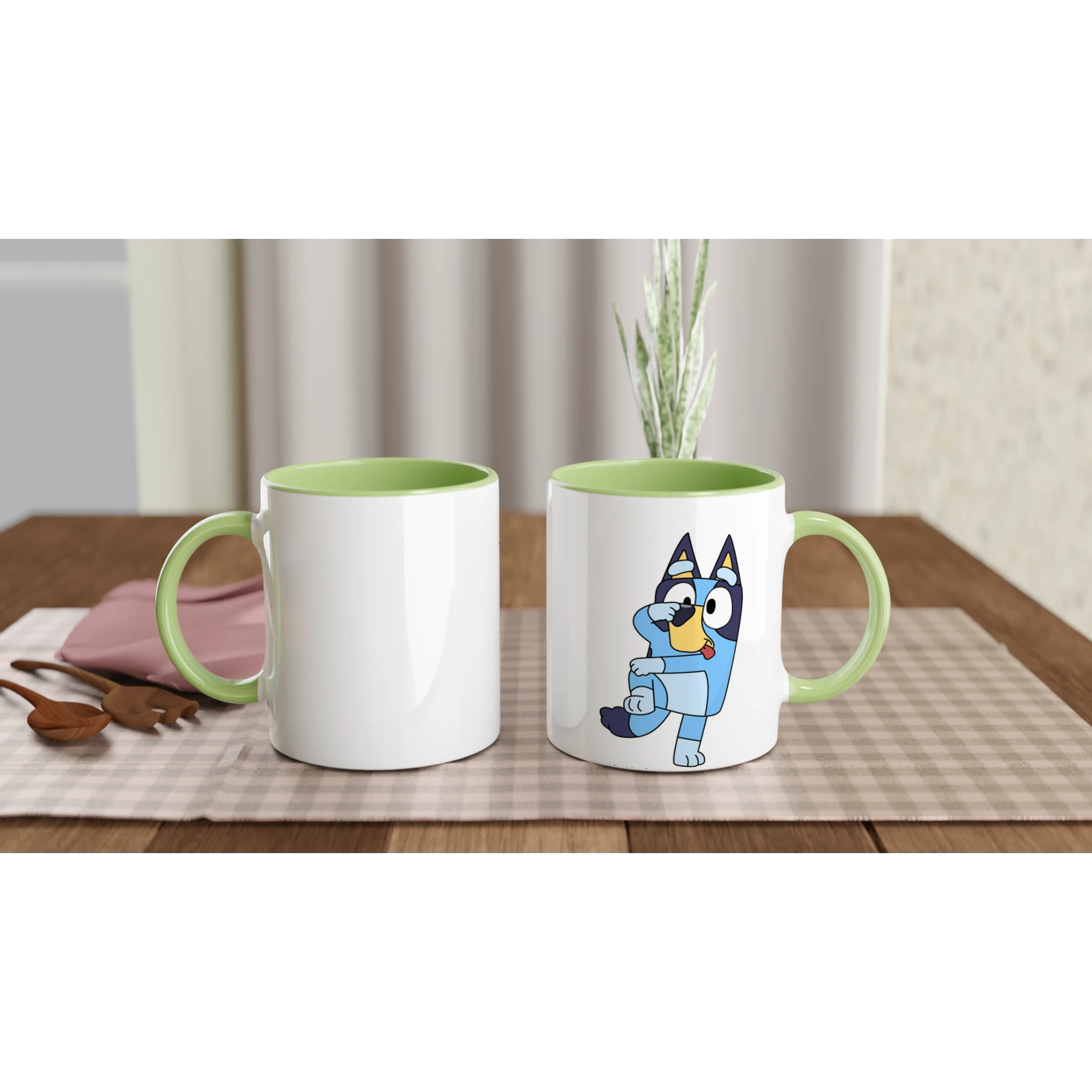 Ceramic Mug · Bluey Ceramic Green Bluey Right - BM ink.