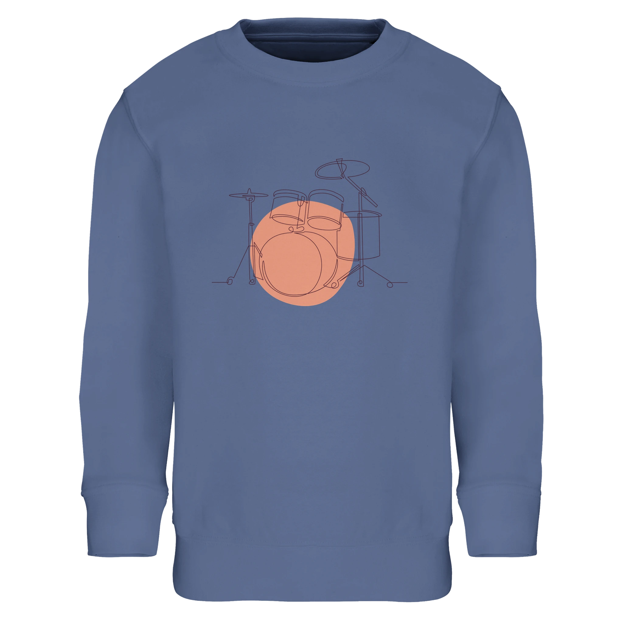 Kids Sweatshirt · Drum Set (Bold) Blue - BM ink.