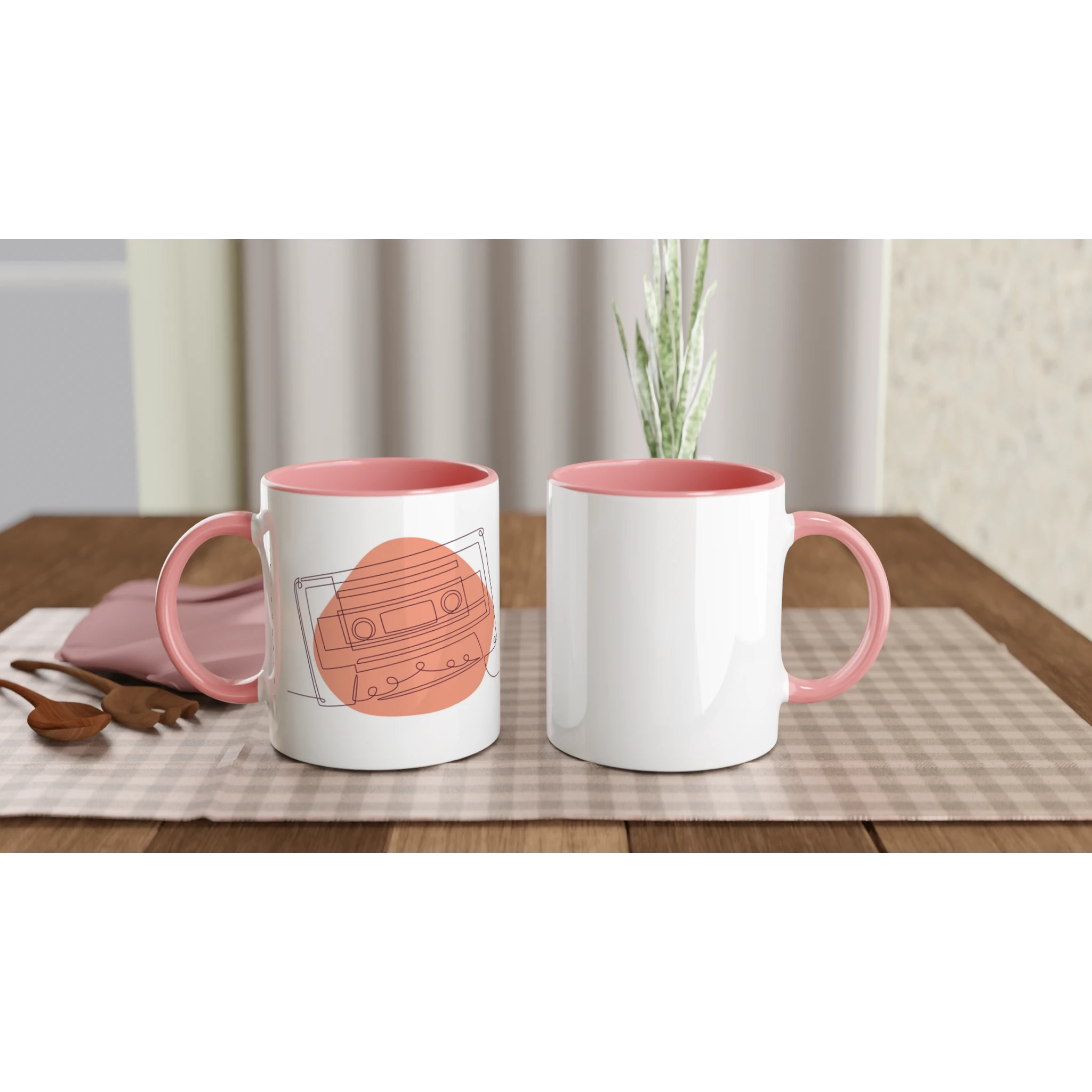 Analog Soul · Ceramic Mug Ceramic Pink Cassette Left - BM ink.