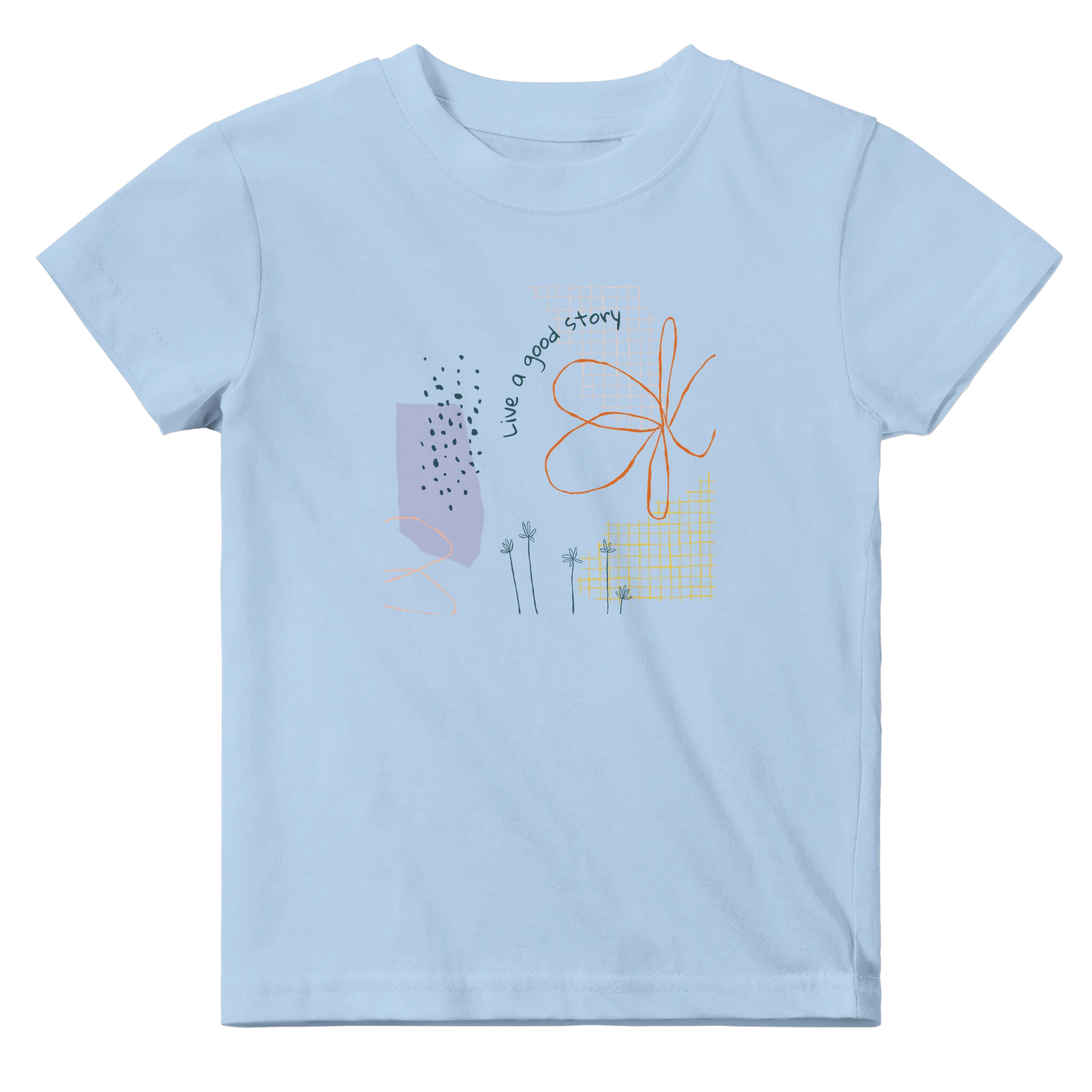 Baby T-shirt · Live a Good Story Baby Blue - BM ink.