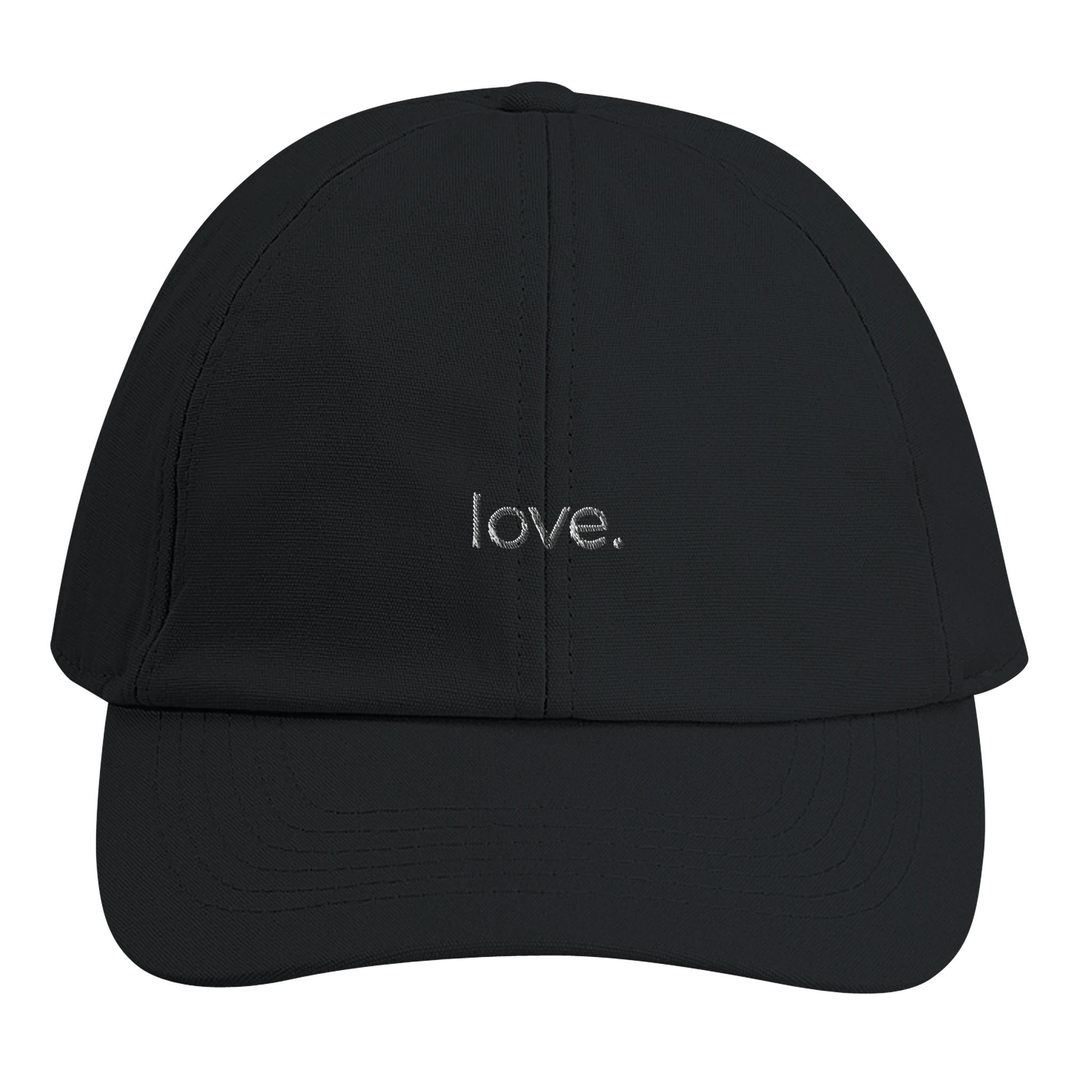 love. · Embroidered Cap Black - BM ink.