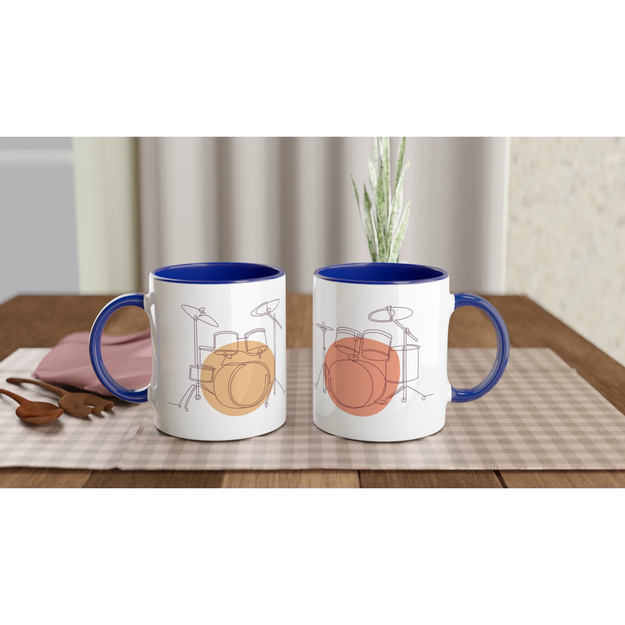 Ceramic Mug · Drum Sets Ceramic Blue Both Drum Sets - BM ink.