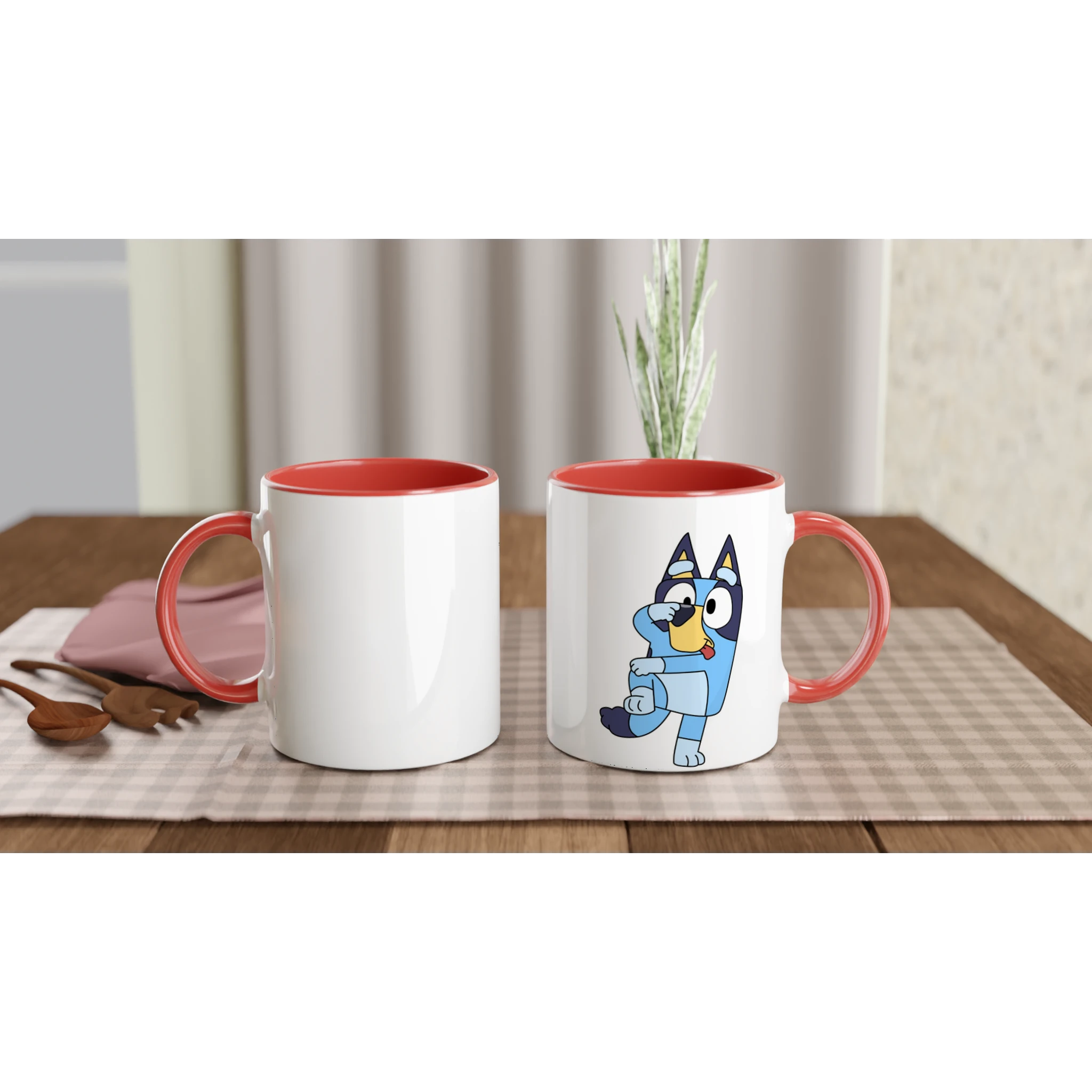 Ceramic Mug · Bluey Ceramic Red Bluey Right - BM ink.
