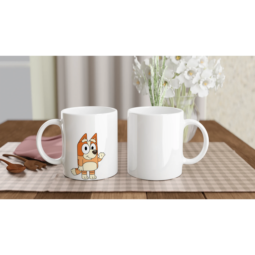 Ceramic Mug · Bluey's Sister Ceramic White Left - BM ink.