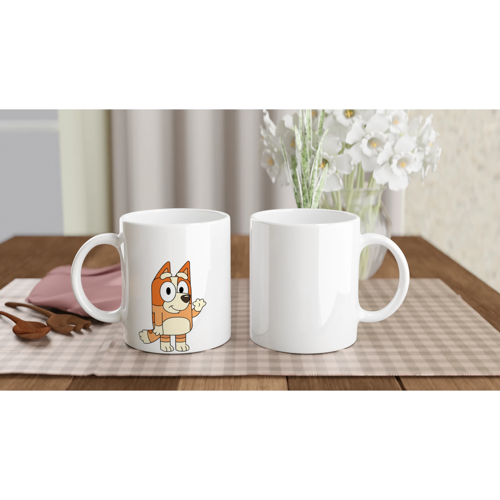 Ceramic Mug · Bluey's Sister Ceramic White Left - BM ink.