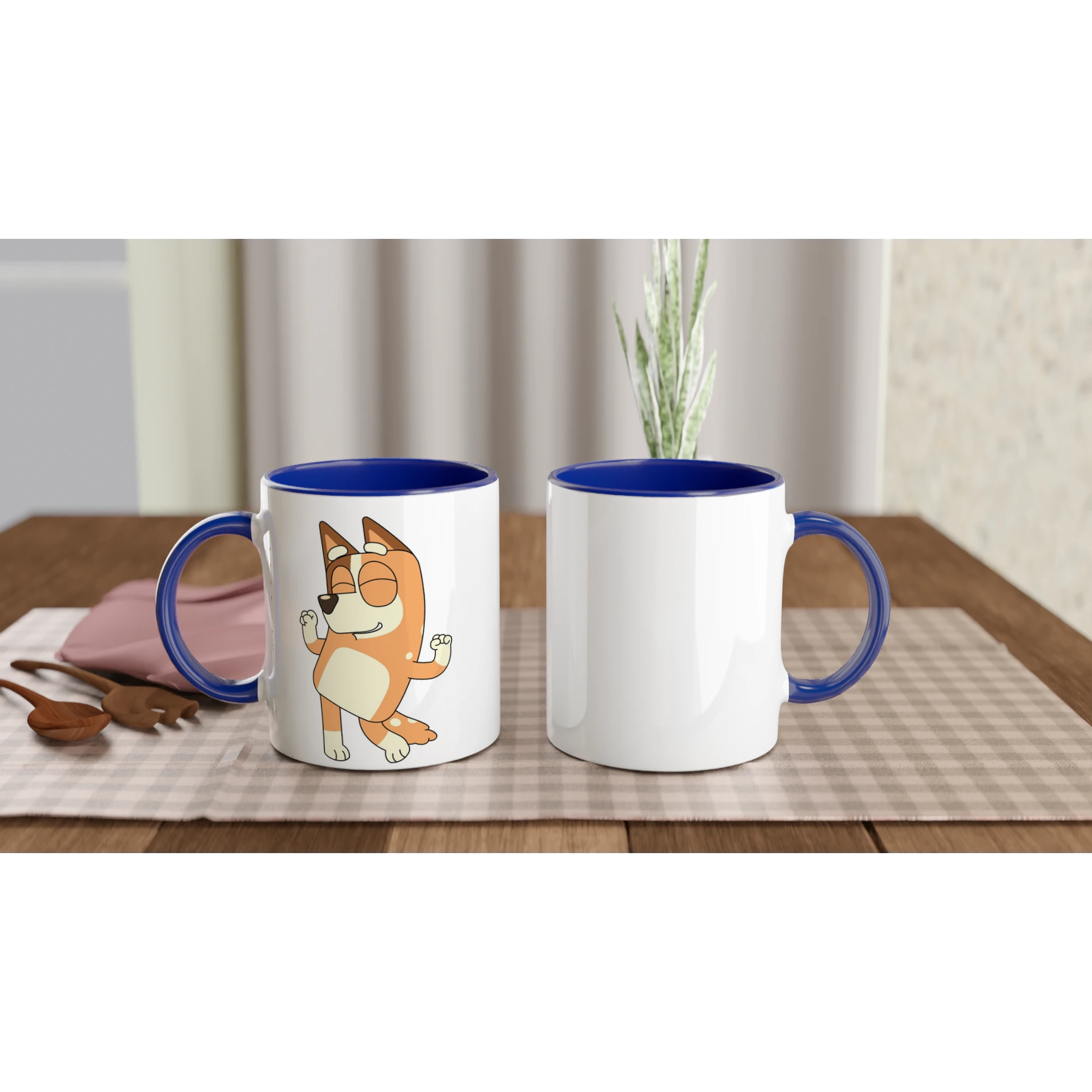 Ceramic Mug · Bluey's Mom Chilli Ceramic Blue Chilli Left - BM ink.
