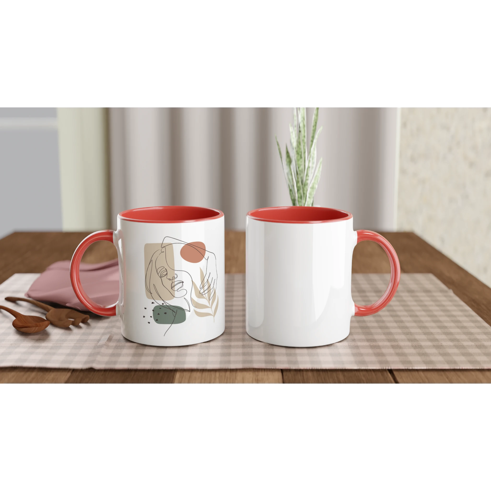 Soft Confidence · Ceramic Mug Ceramic Red Left - BM ink.