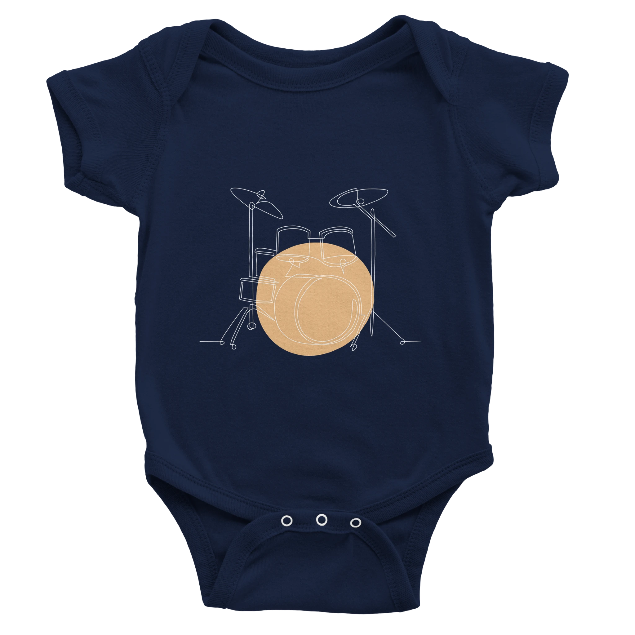 Baby Bodysuit · Drum Set (Light) Navy - BM ink.