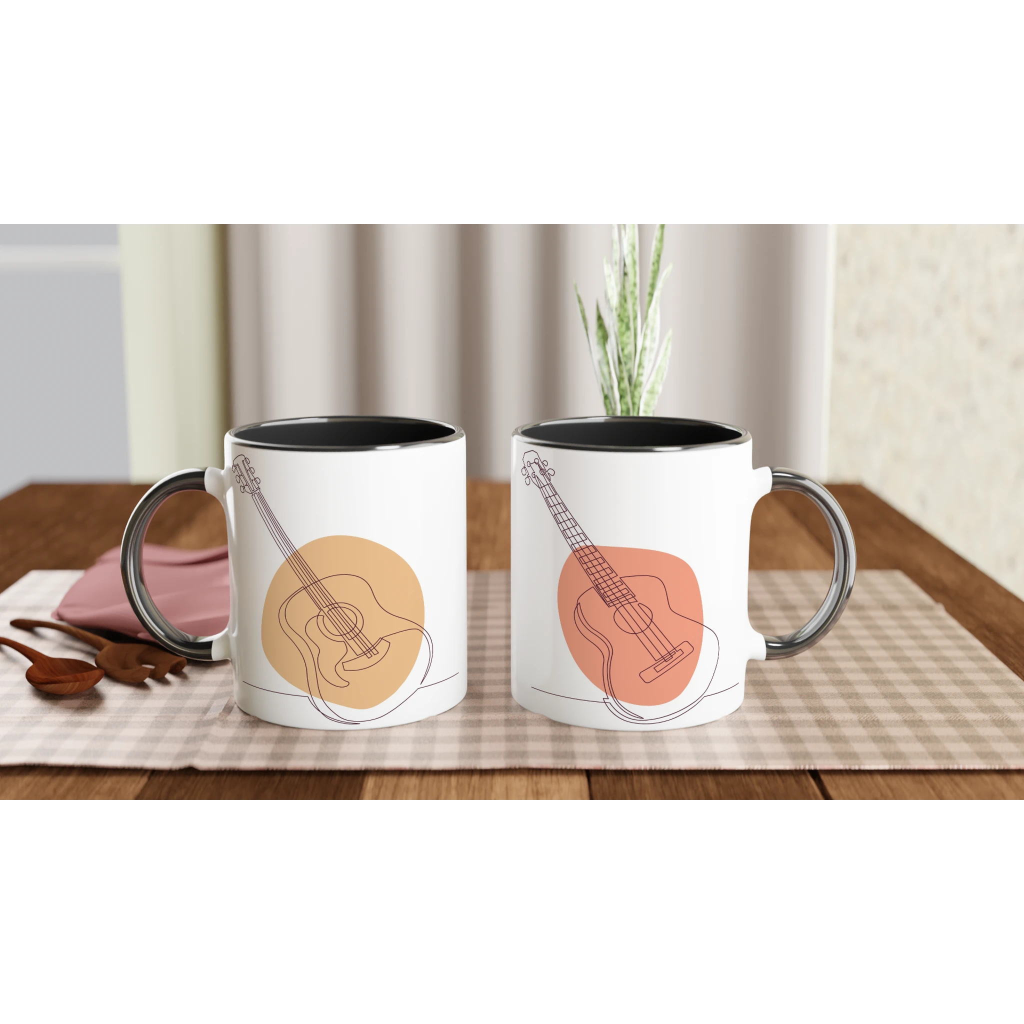 Ceramic Mug · Acoustic Guitars Ceramic Black Both Guitars - BM ink.