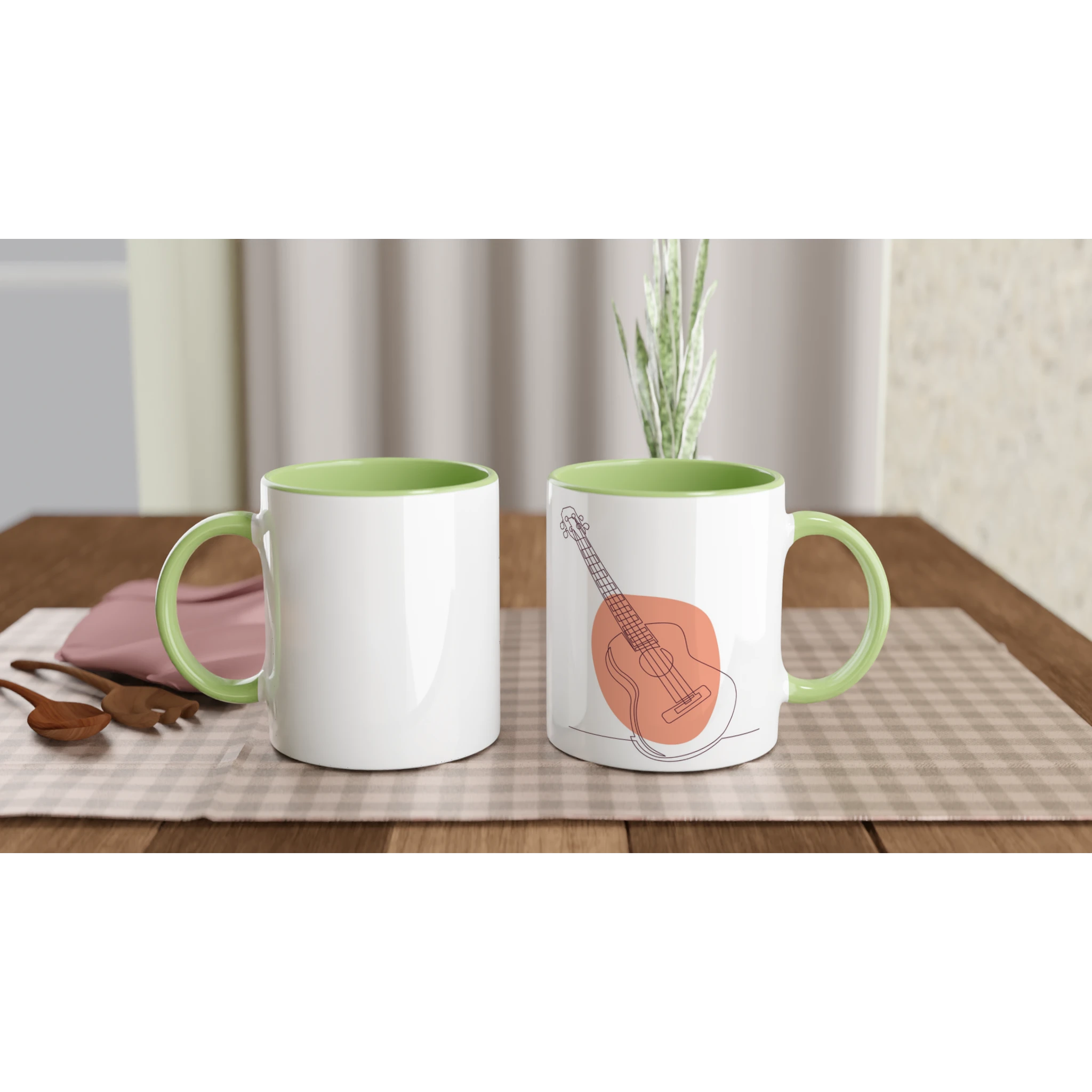 Ceramic Mug · Acoustic Guitars Ceramic Green Bold Right - BM ink.