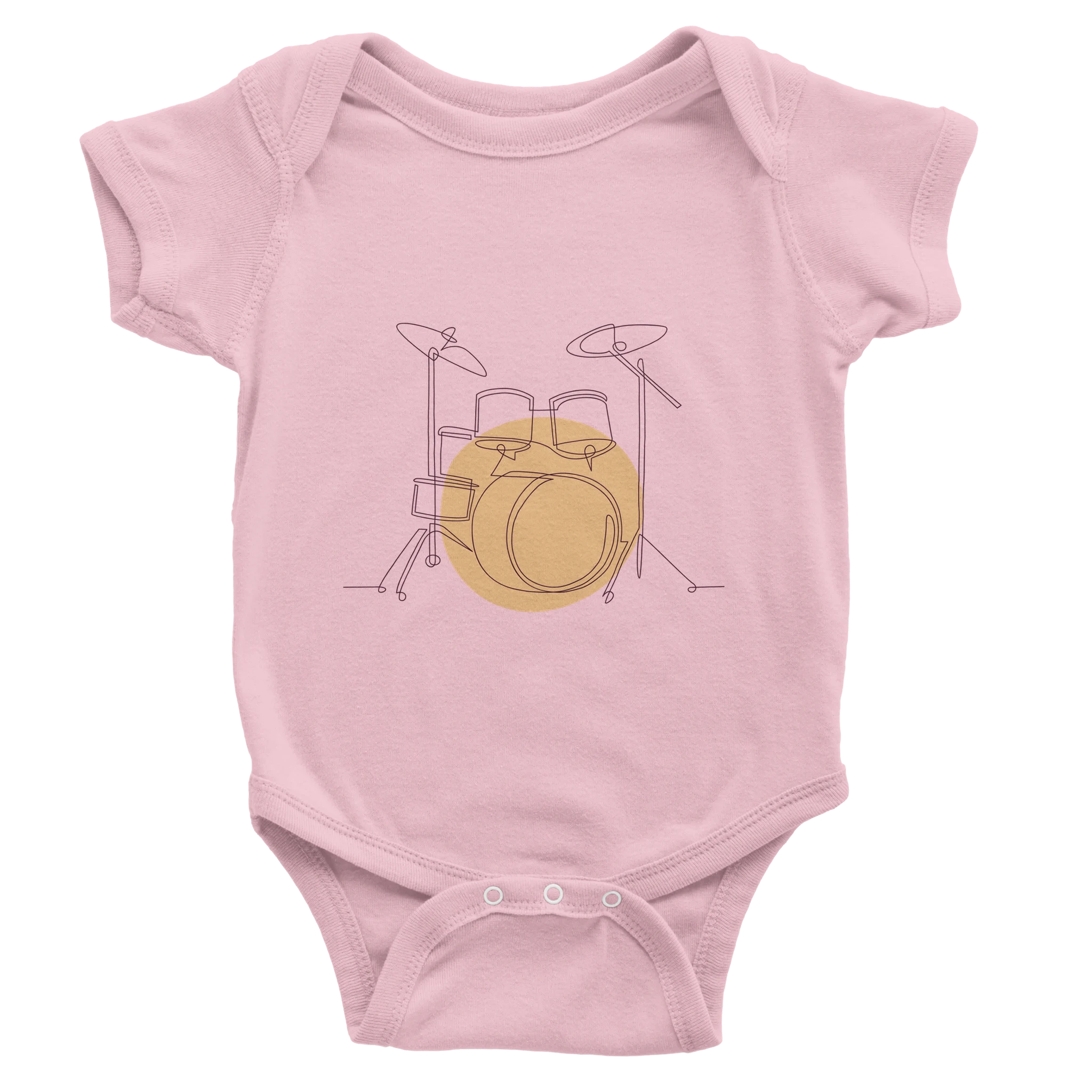 Baby Bodysuit · Drum Set (Light) Pink - BM ink.