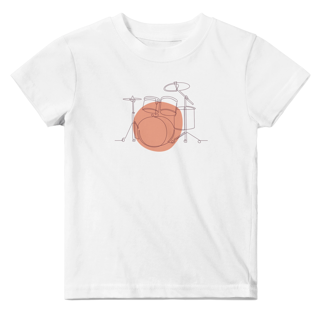 Baby T-Shirt · Drum Set (Bold) White - BM ink.